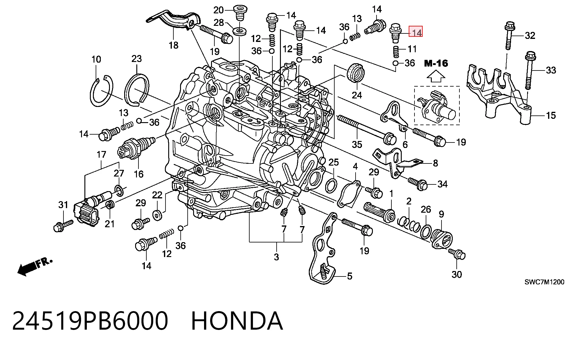 24519PB6000 Honda