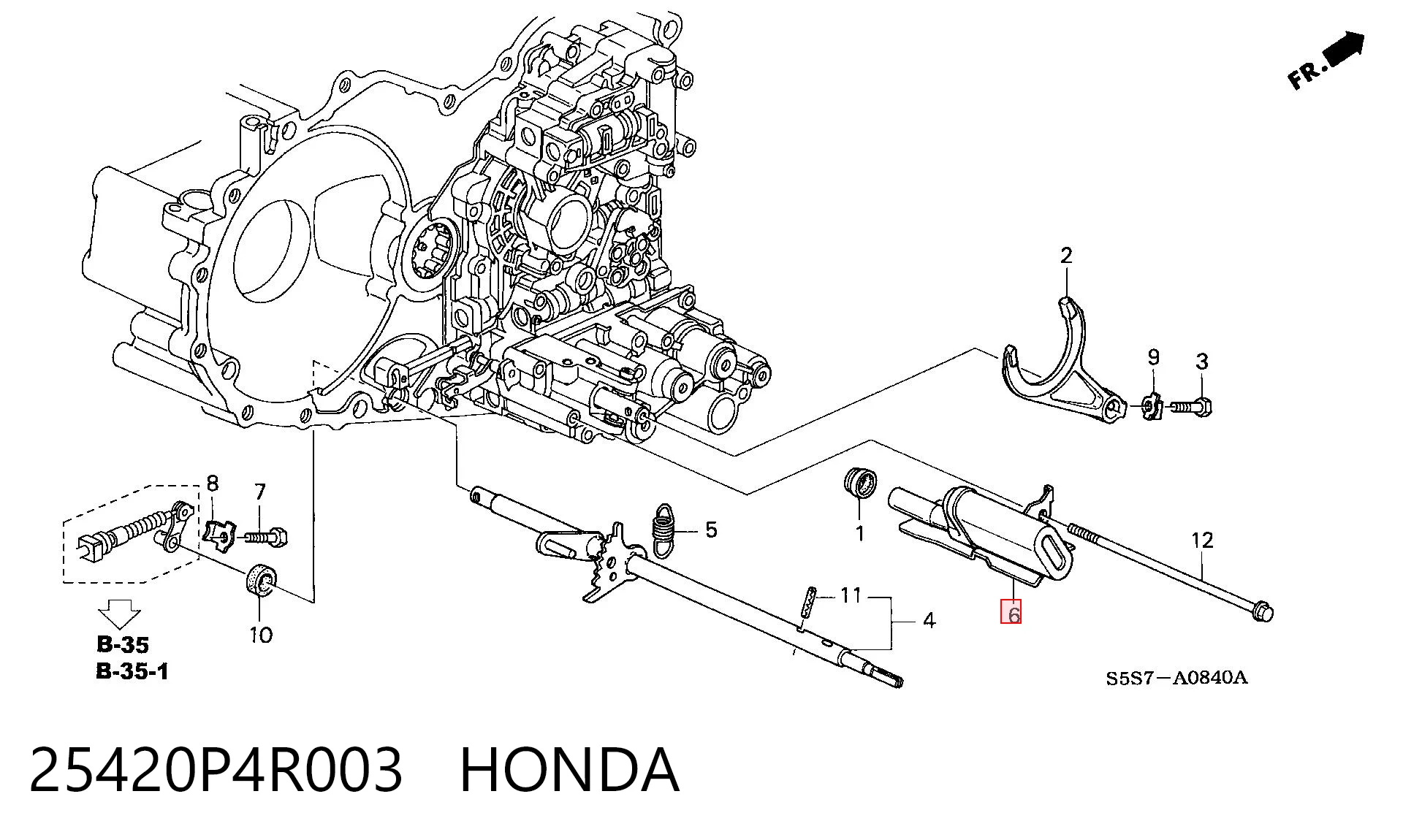 25420P4R003 Honda Filtro hidráulico transmisión automática