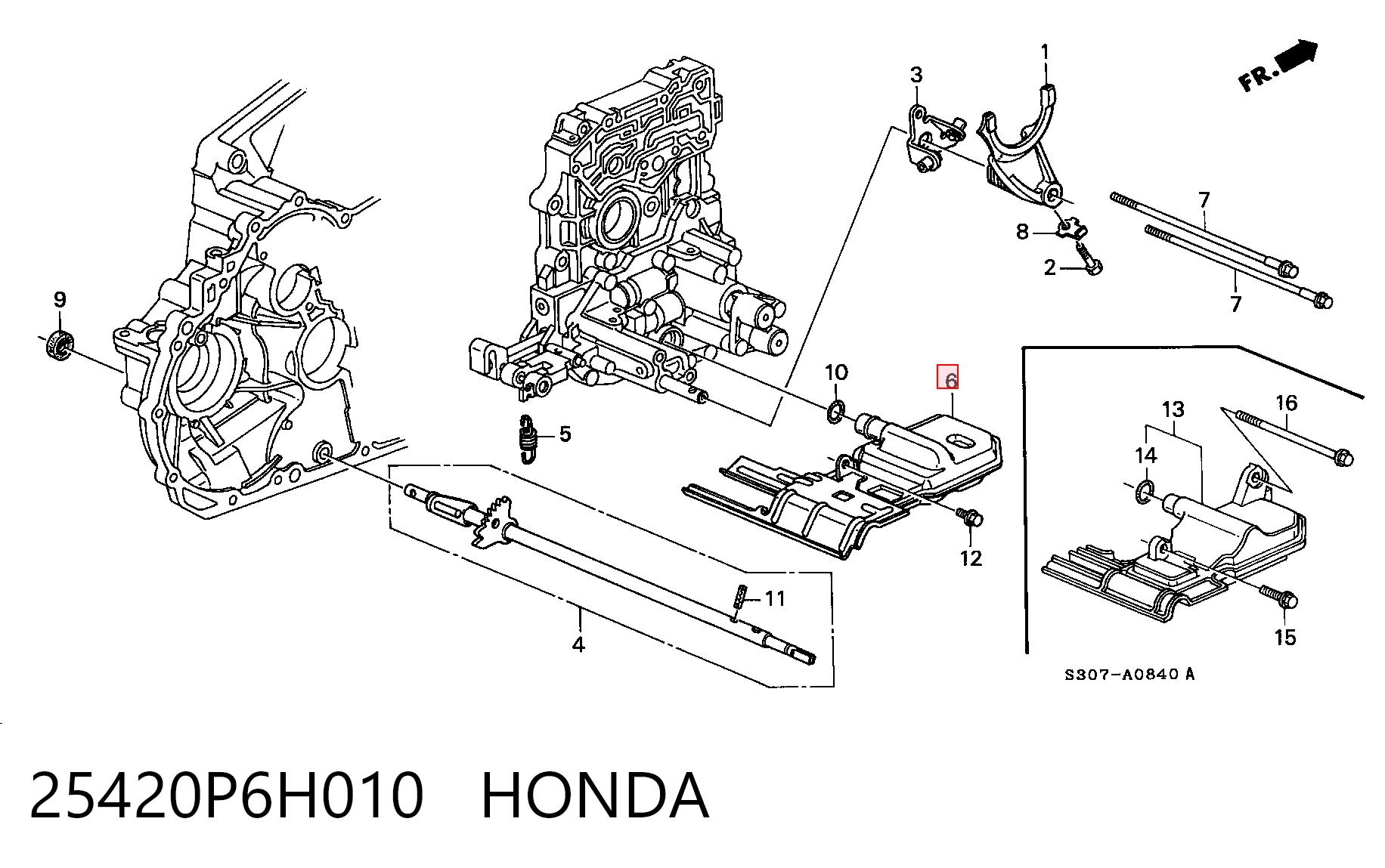  Filtro de transmisión automática Honda Accord 6