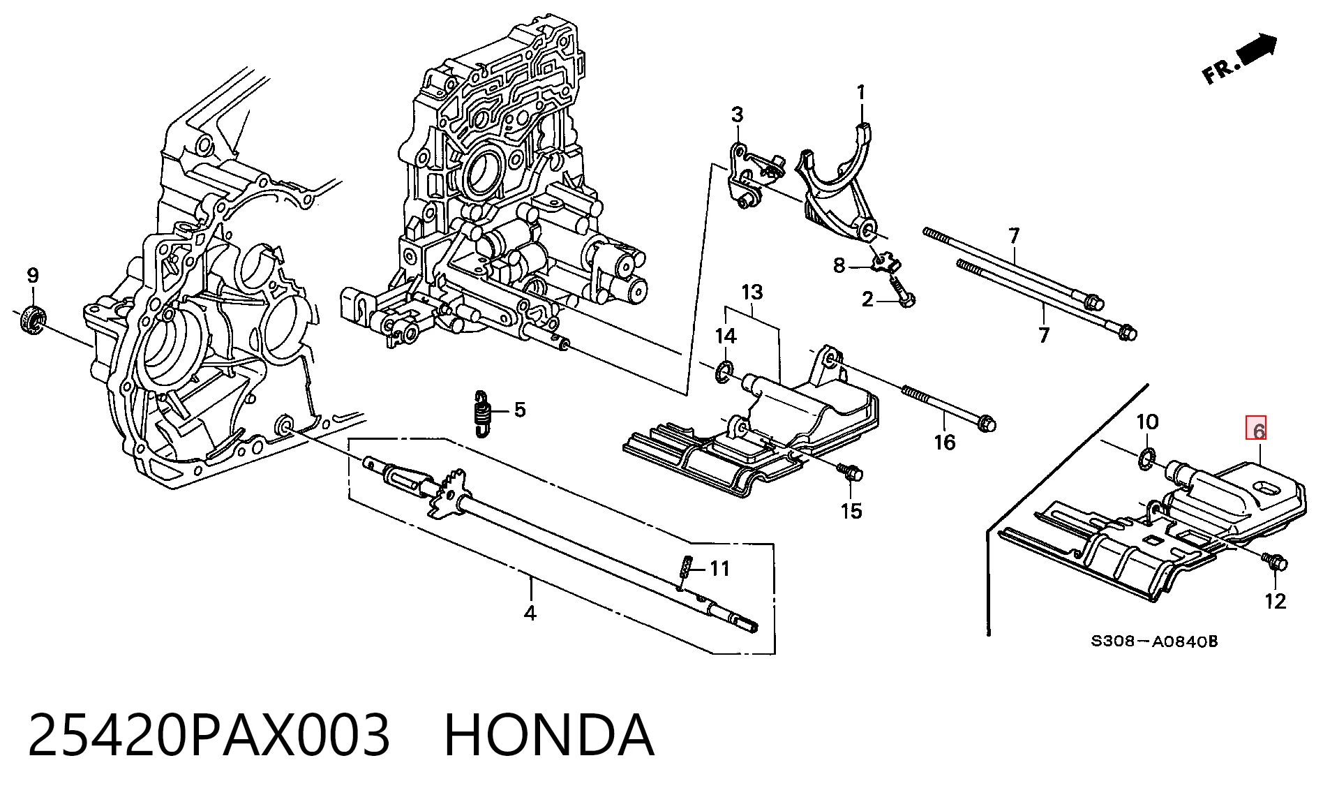 Filtro de transmisión automática 25420PAX003 HONDA