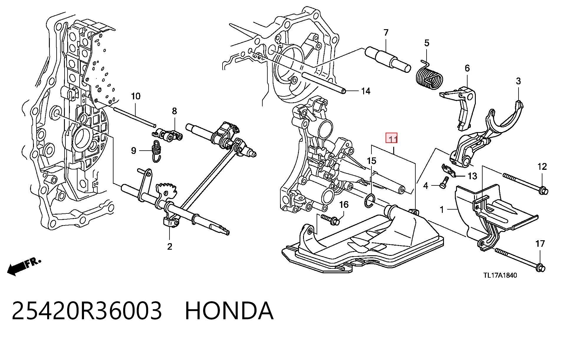 Filtro caja de cambios automática 25420R36003 HONDA