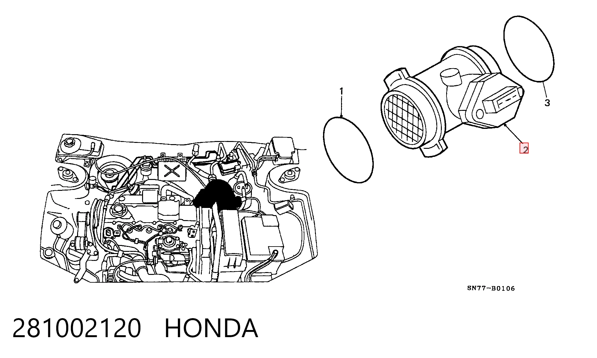 Medidor de flujo de aire Honda Accord VI sedán (CG) (1998 - 2003) precio, desde 27,59 EUR