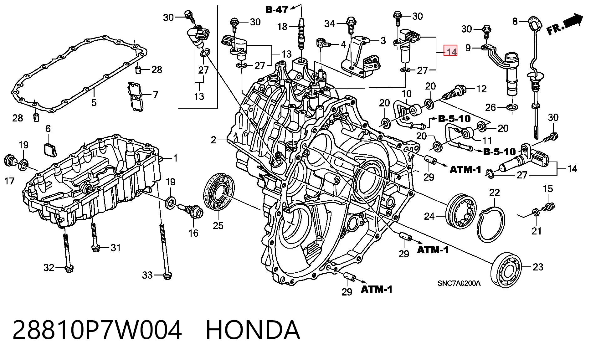 28810P7W004 Honda Disco de embrague