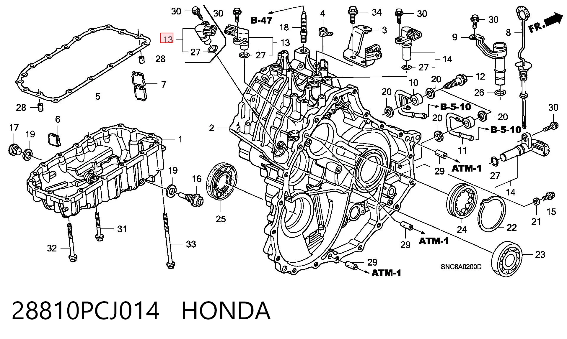 28810PCJ014 Honda Disco de embrague