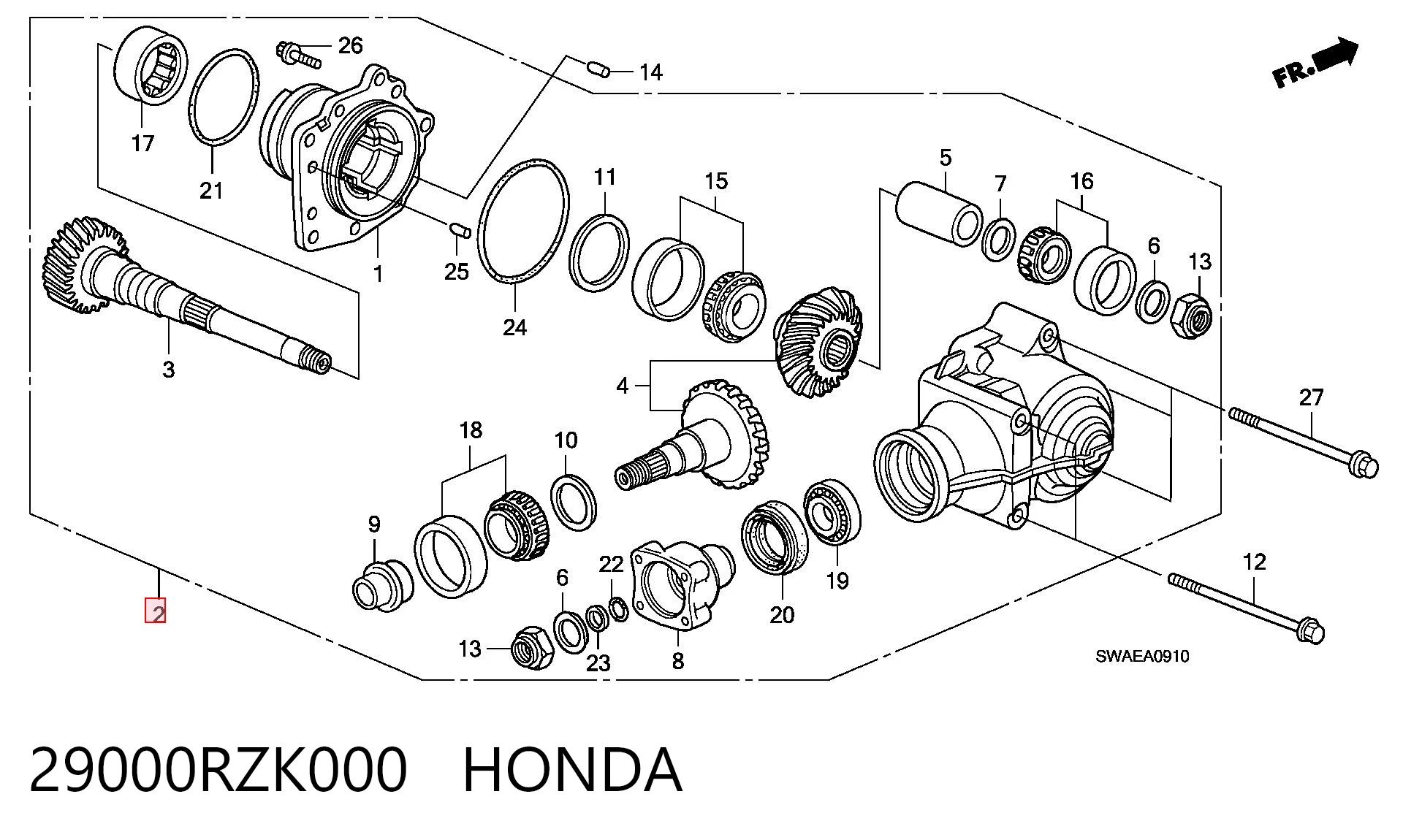 Caja de transferencia para Honda CR-V RE