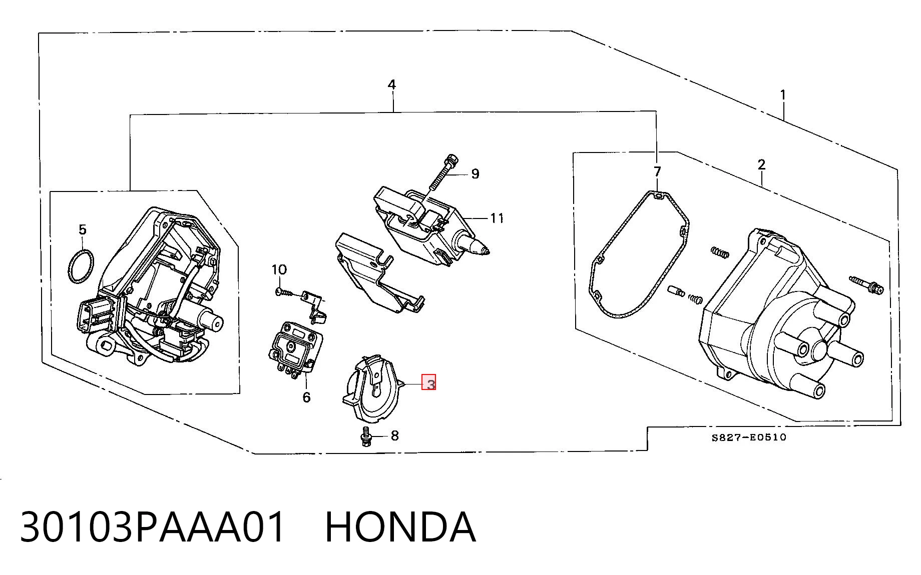 30103PAAA01 Honda Rotor de distribuidor