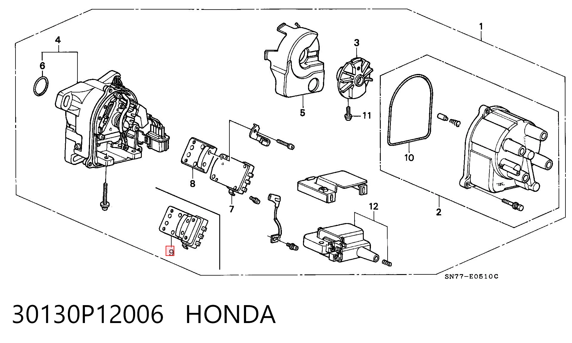 Módulo de encendido 30130P12006 HONDA