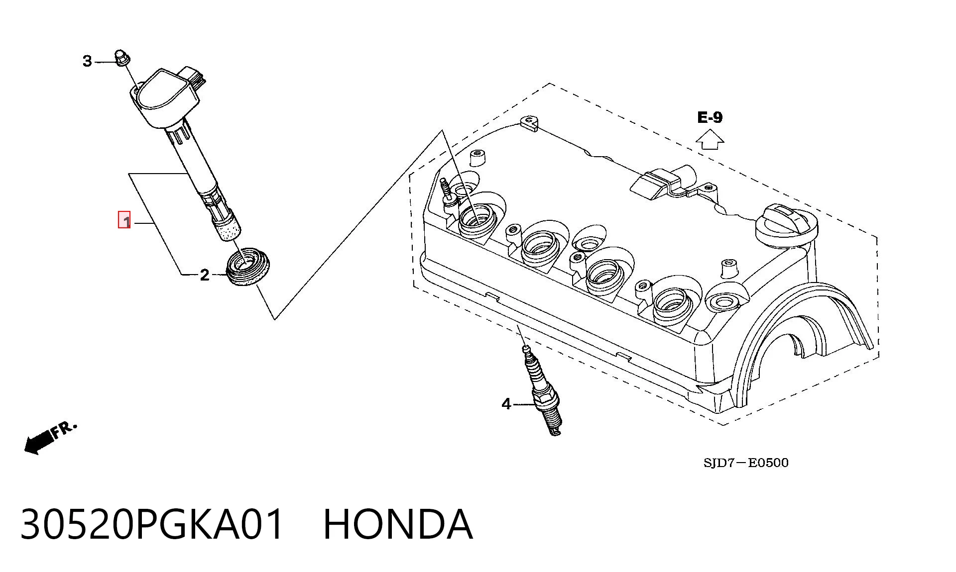 30520PGKA01 Honda Bobina de ignición