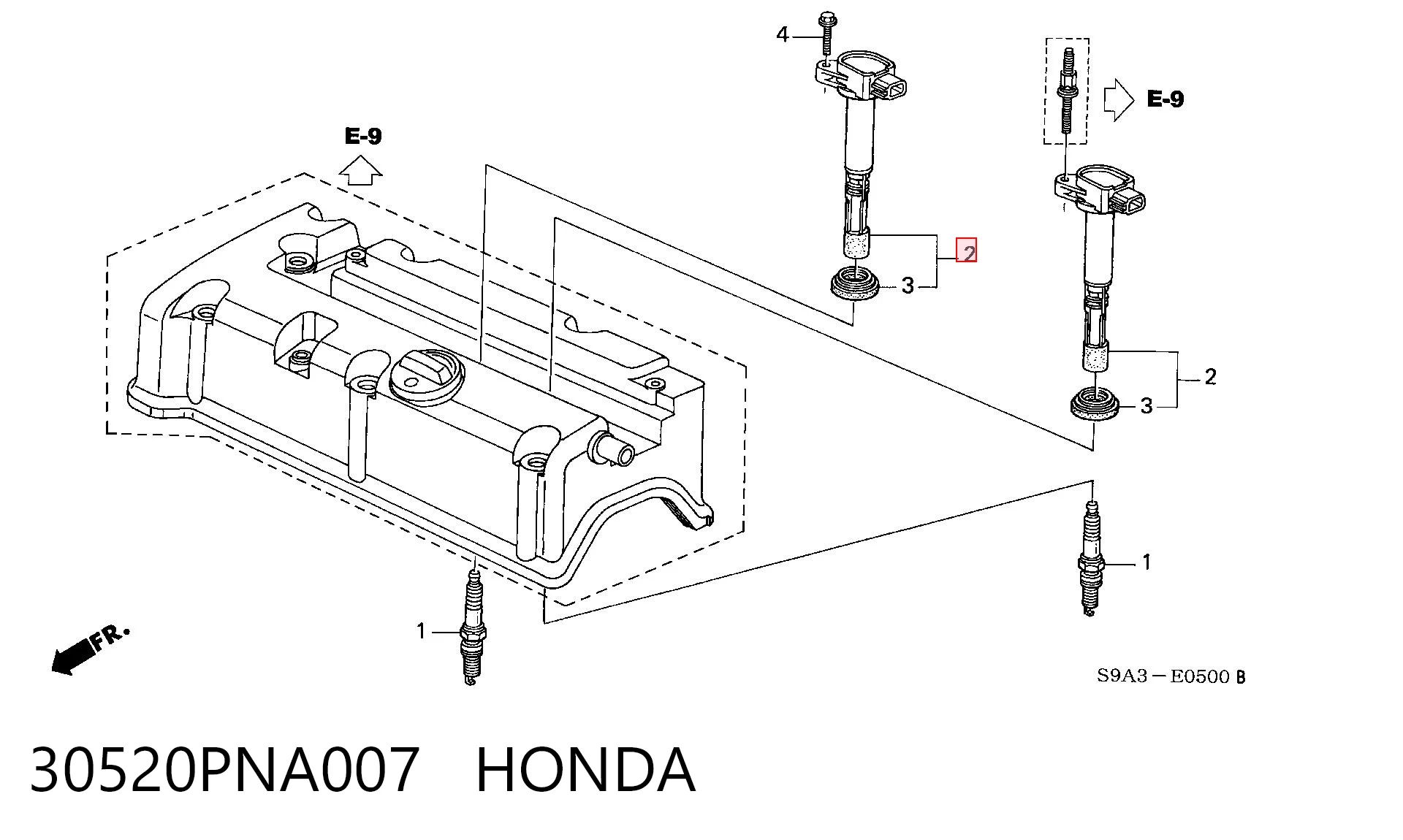 Bobina de encendido 30520PNA007 HONDA