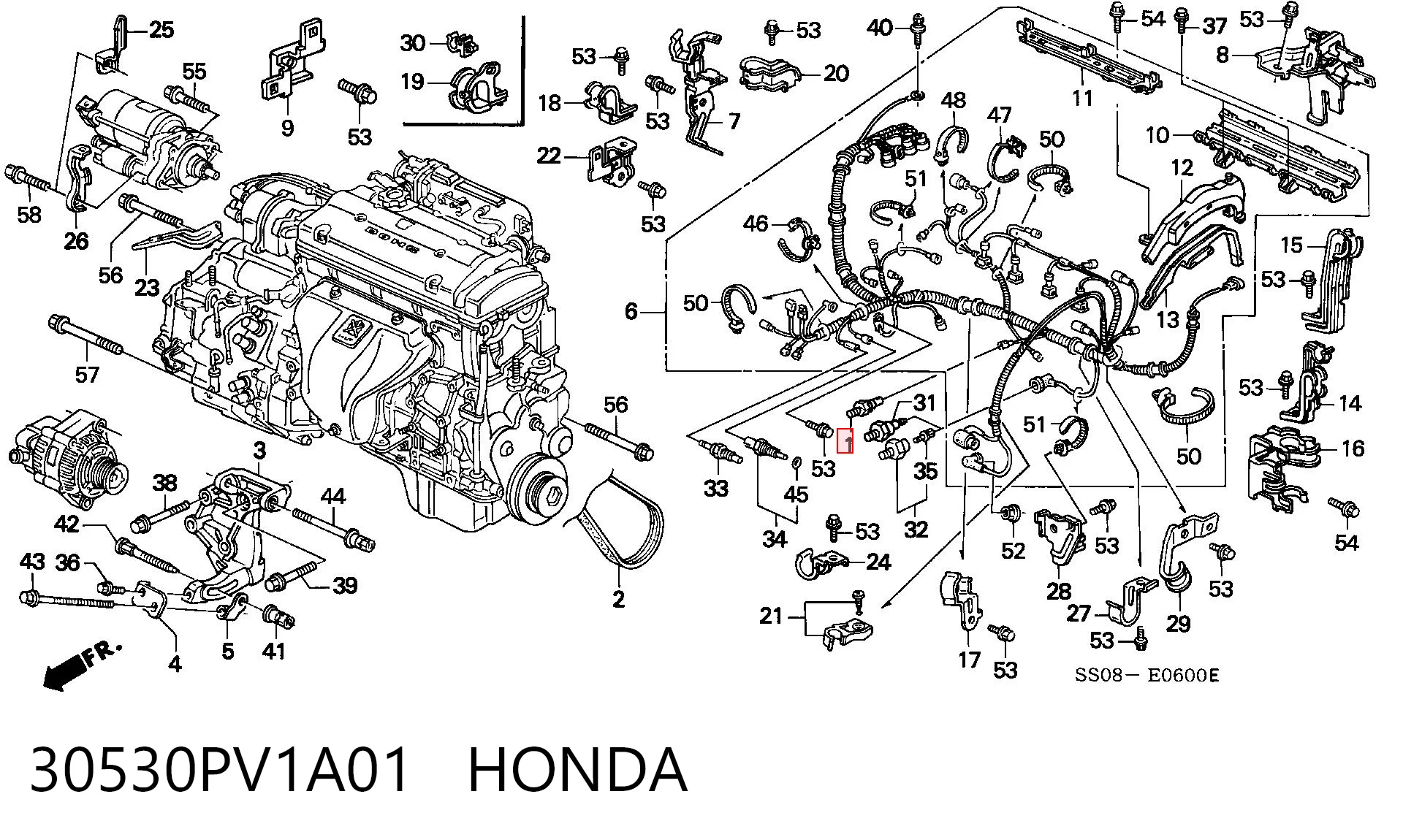30530PV1A01 Honda Sensor de detonación