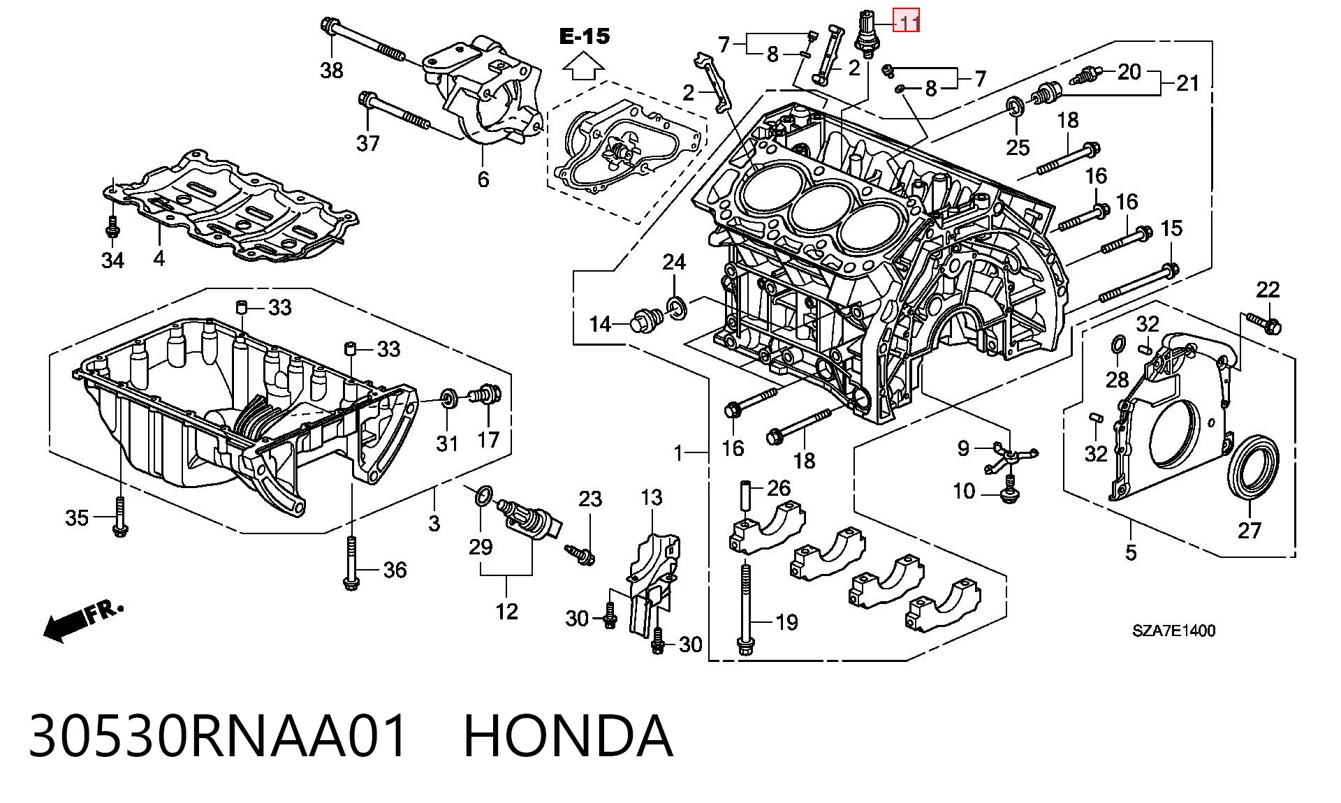 30530RNAA01 Honda Sensor de detonación
