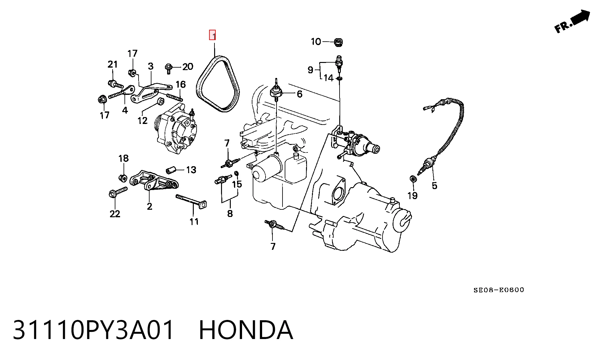 31110PY3A01 Honda