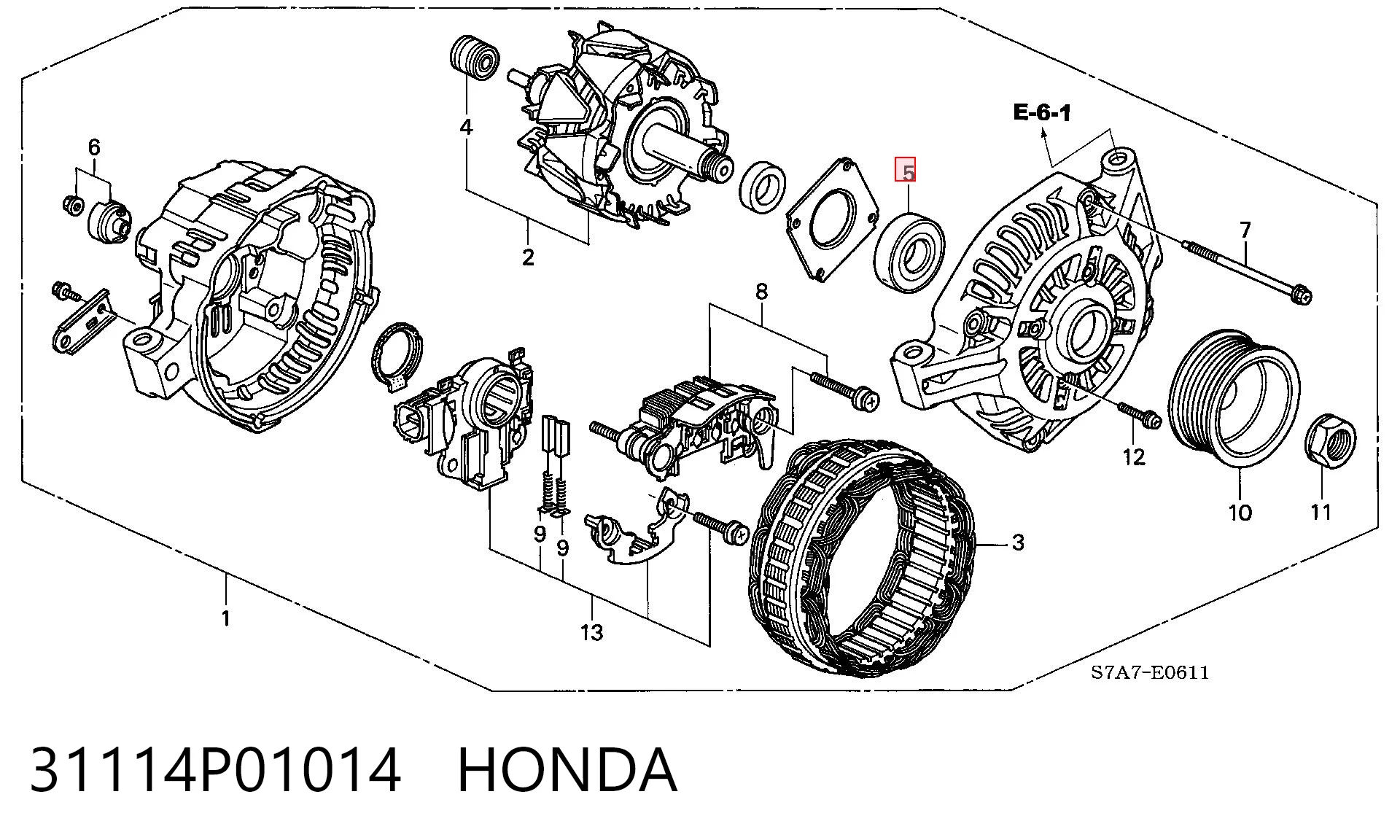 Cojinete alternador Honda Civic VII desde 6,93 €