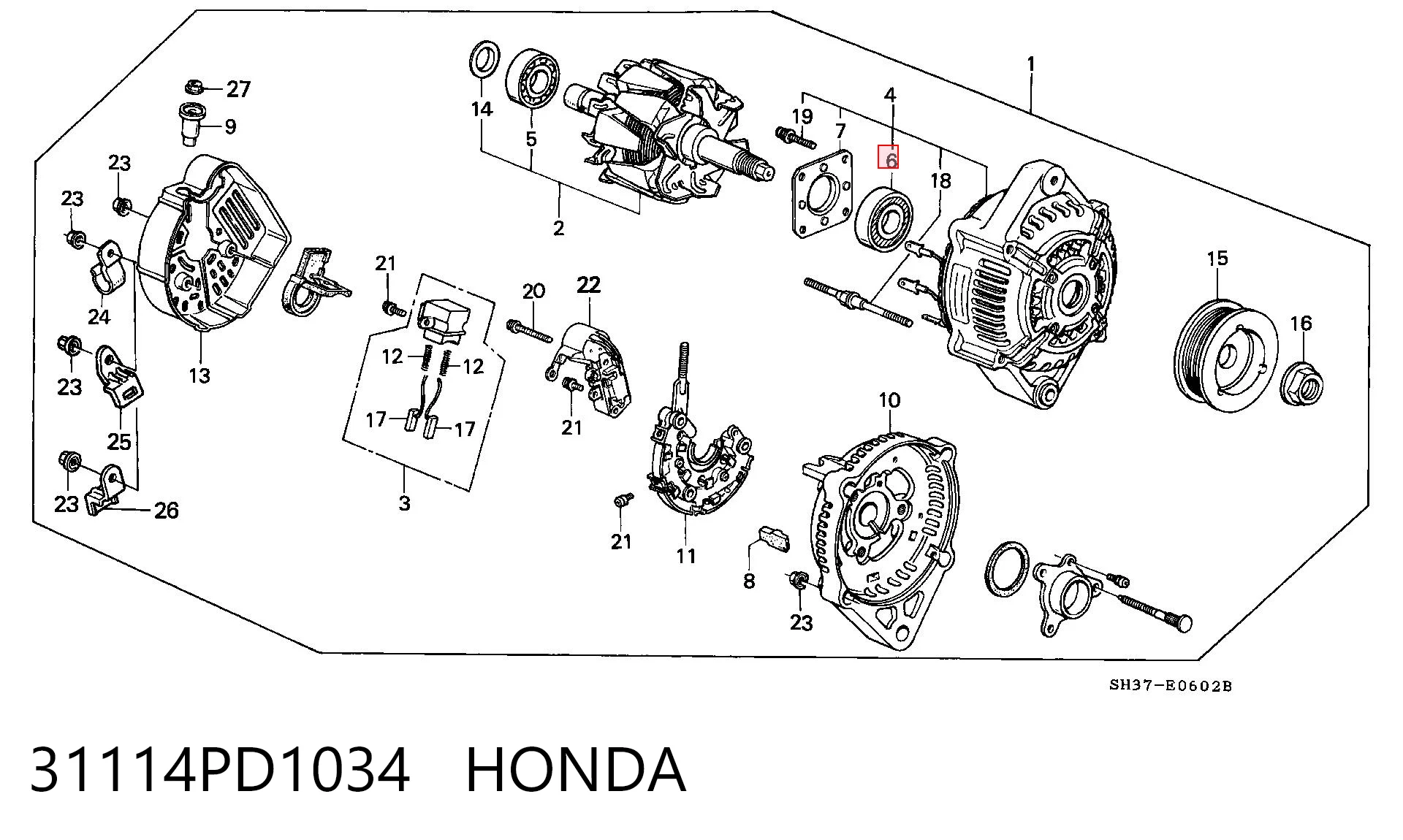 Comprar Rodamiento de alternador Toyota Corolla  E12J a bajo precio