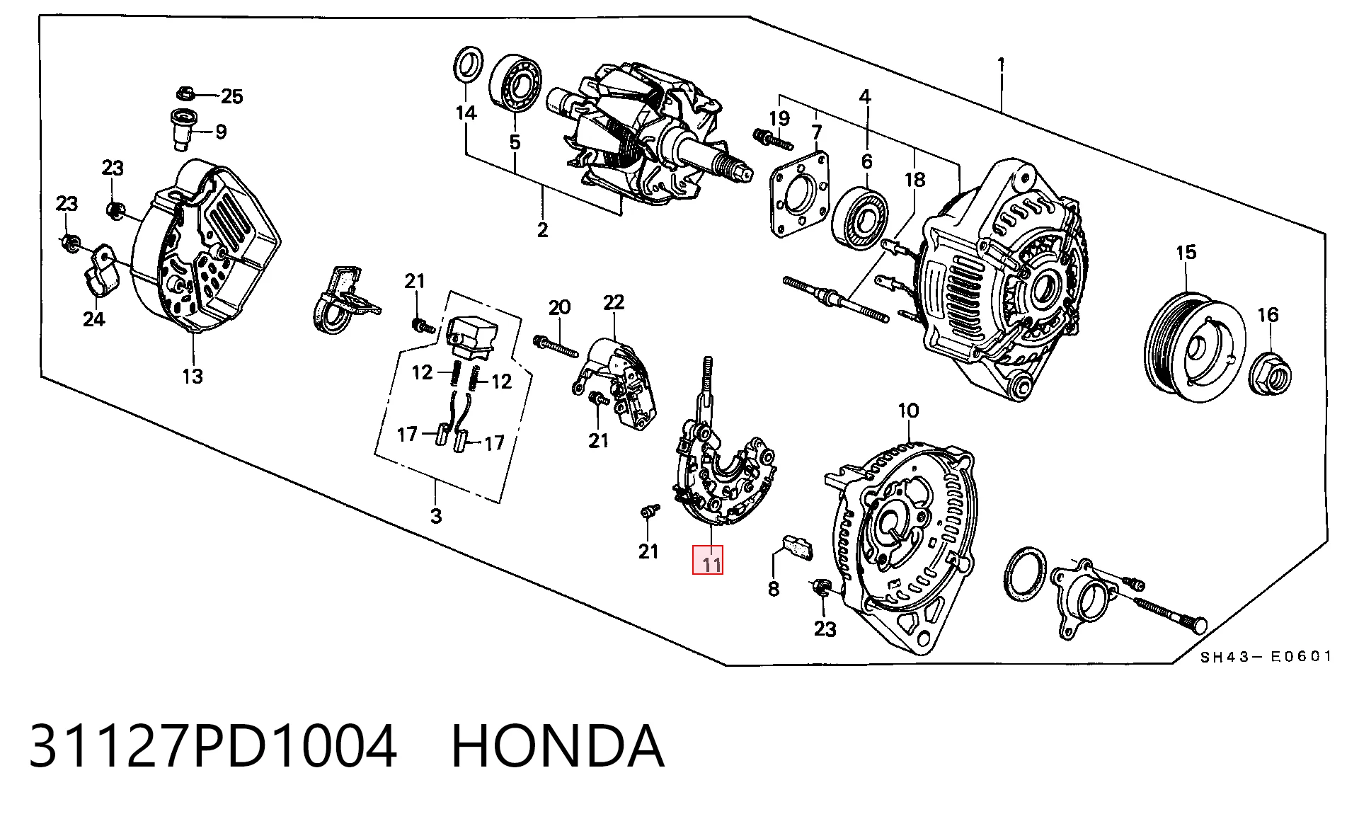 Precio del repuesto Alternador Diodo Puente Rectificador Swift II sedán