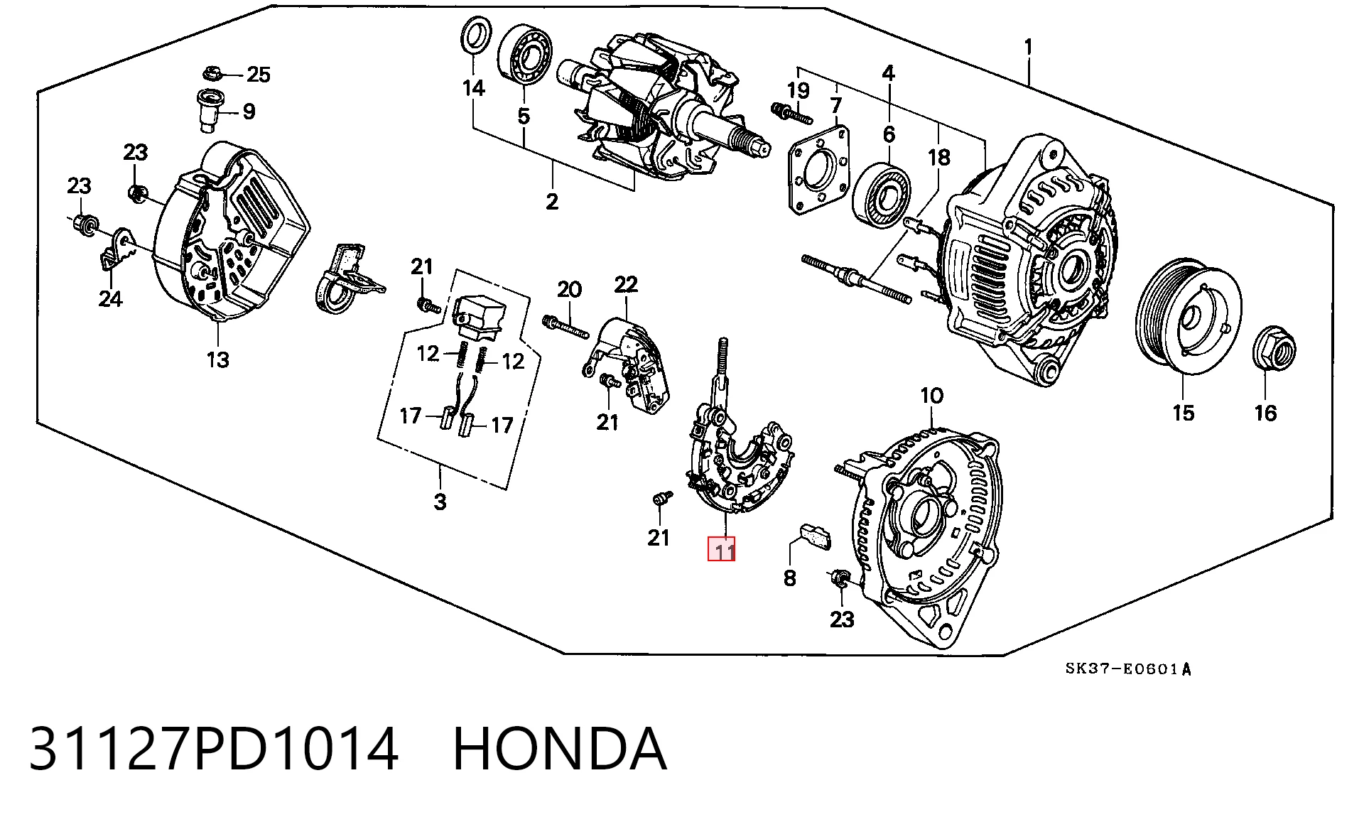 Puente rectificador del alternador Suzuki Swift II sedán (AH, AJ) (1989 - 2001) precio, desde 21,30 EUR