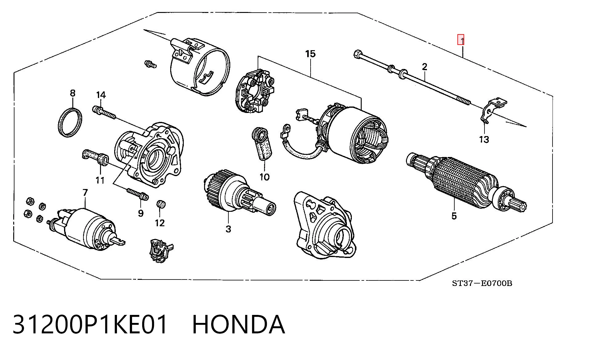 31200P1KE01 Honda Arranque motores