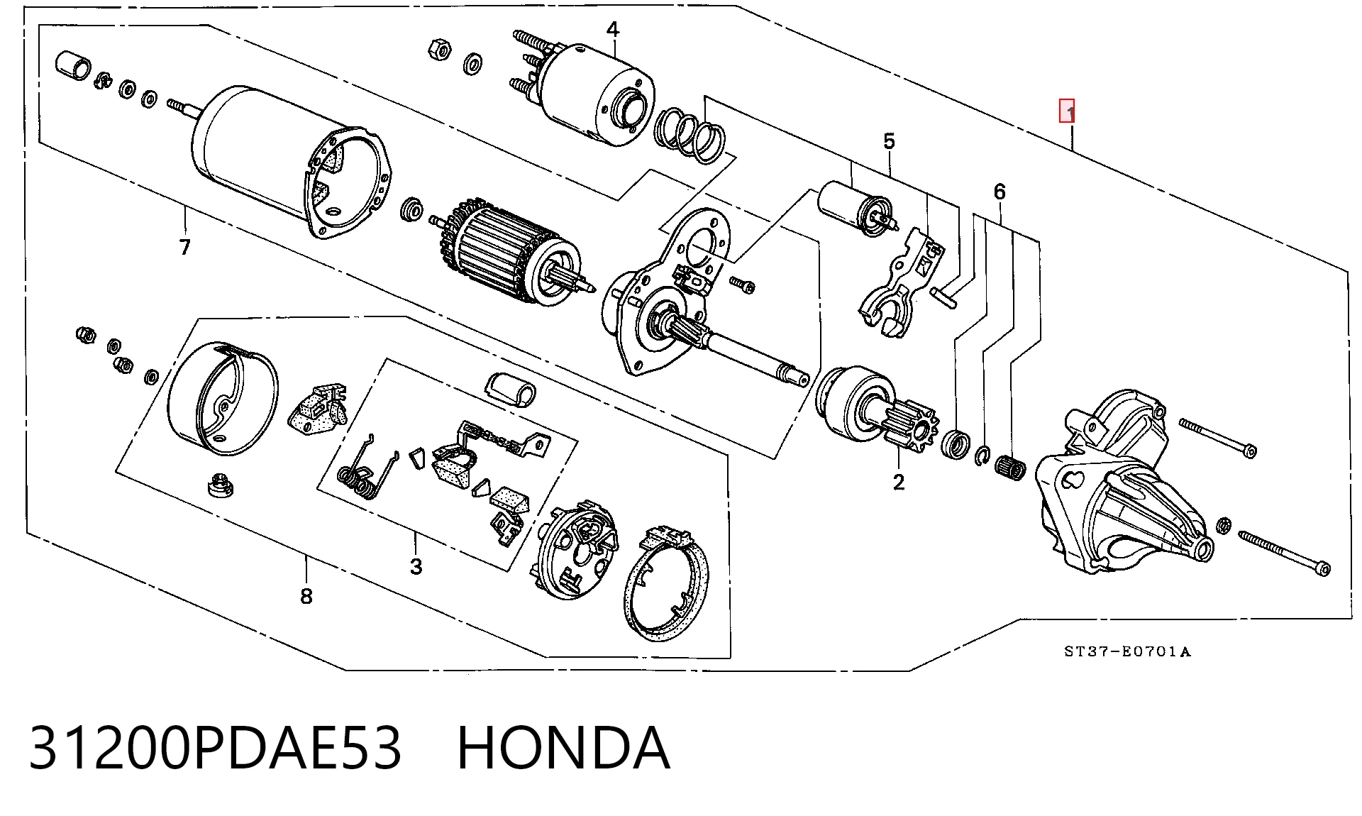 Arrancador Honda Accord VI sedán comprar en España