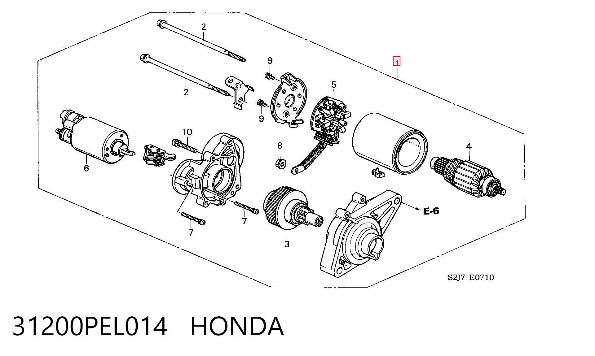 Motor de arranque Honda Civic 6