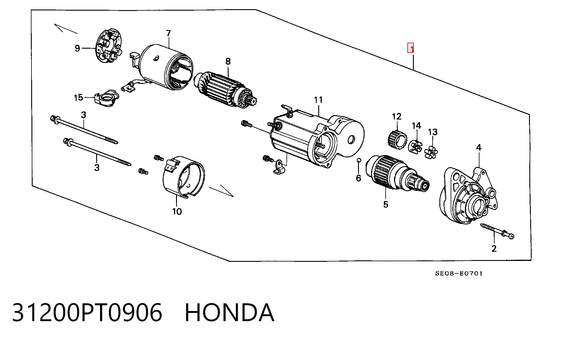 Motor de arranque 31200PT0906 HONDA