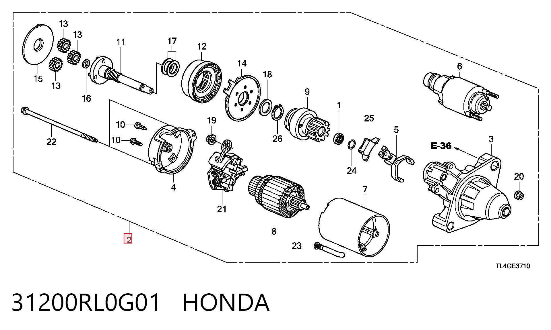 31200RL0G01 Honda