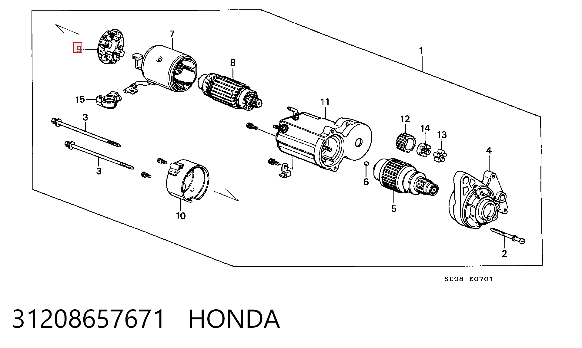 Escobilla de motor de arranque para Toyota 4 Runner N130