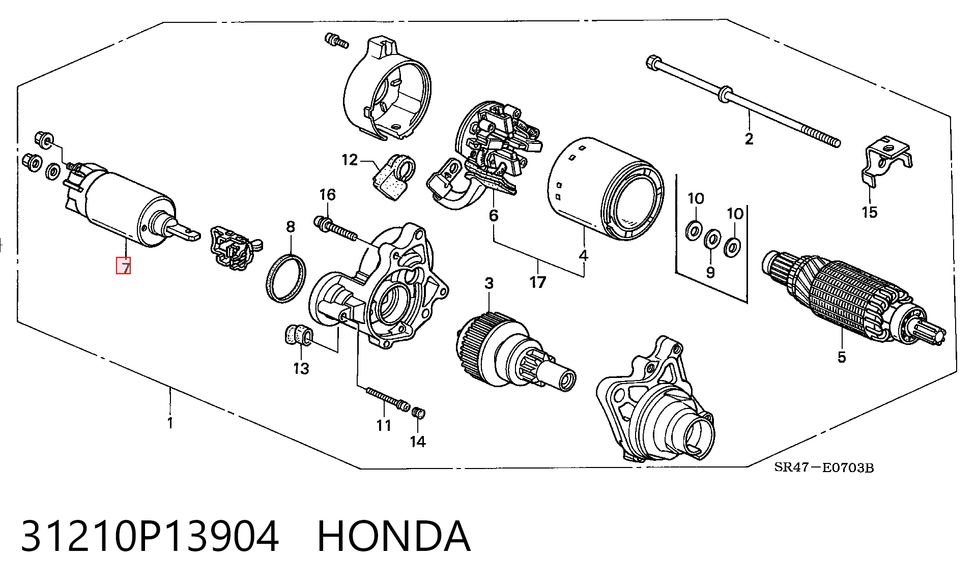Comprar Solenoide de arranque Honda Accord V CC7