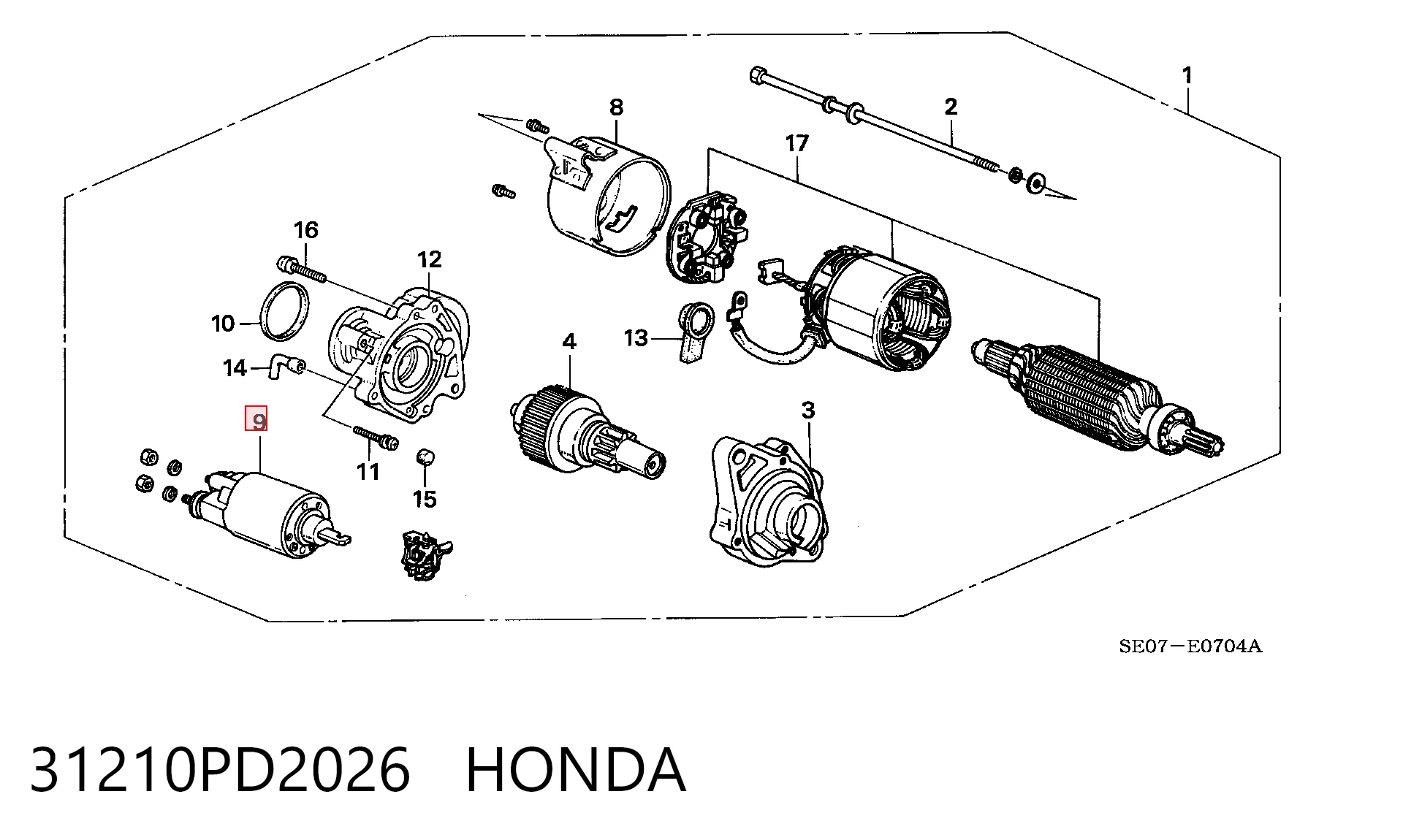 Comprar Solenoide de arranque Honda Accord III CA4, CA5