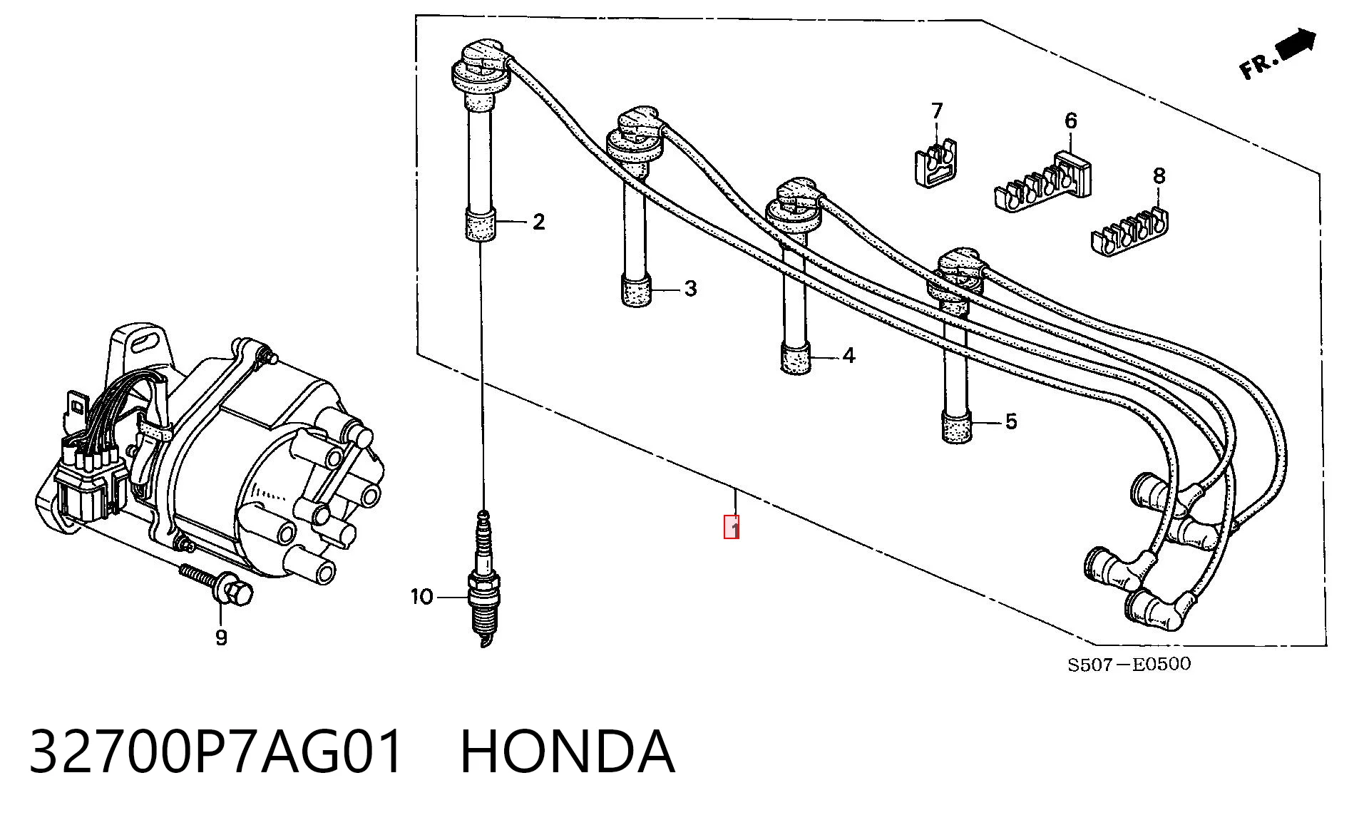  Cables de bujías Honda Civic 6