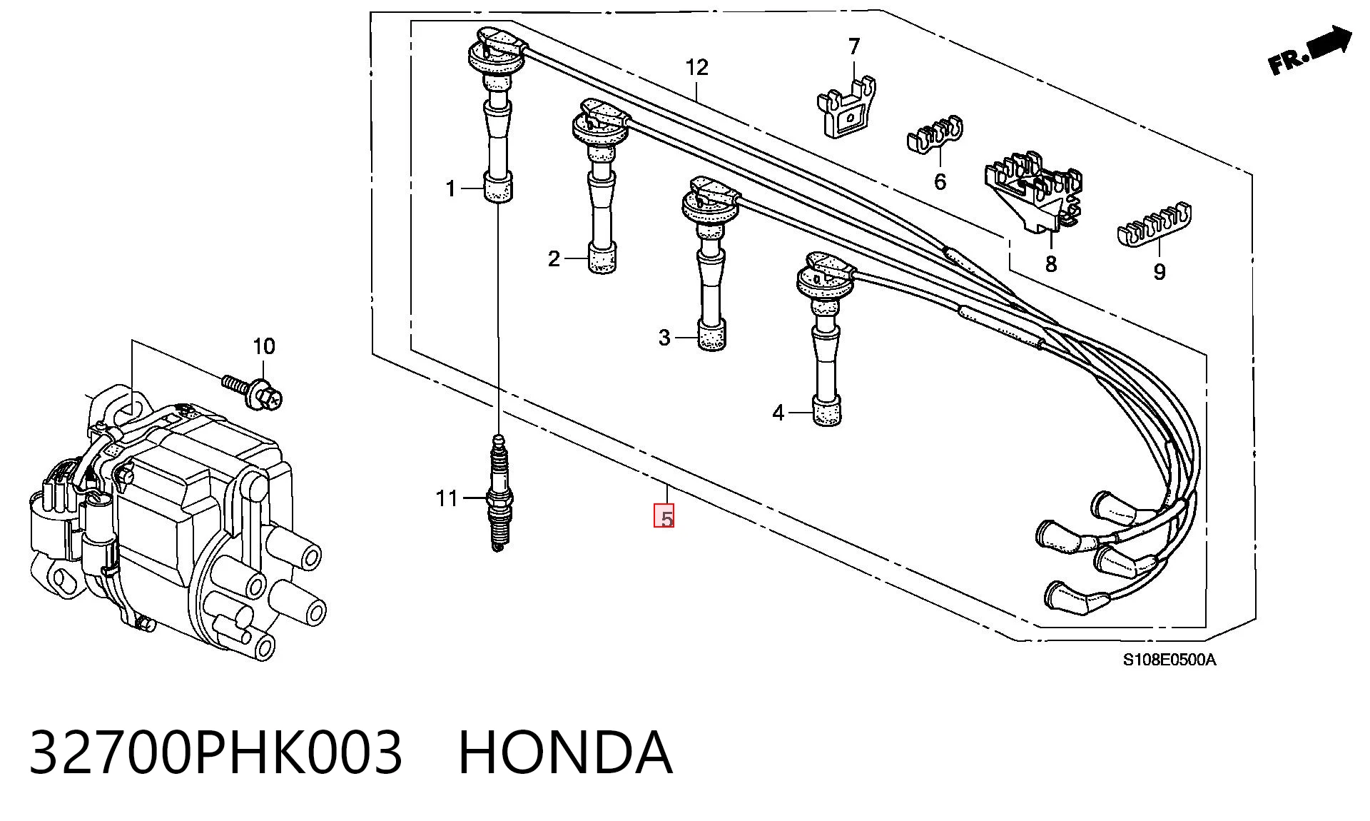 Cables de alta tensión, juego Honda CR-V  (2002-2006)