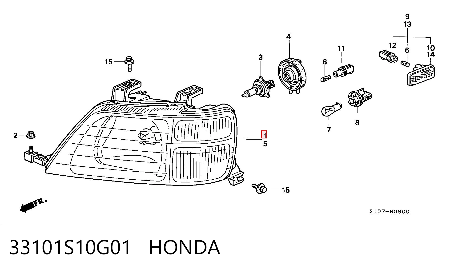 Faro derecho Honda CR-V I SUV (RD) (1995 - 2002) precio, desde 98,32 EUR
