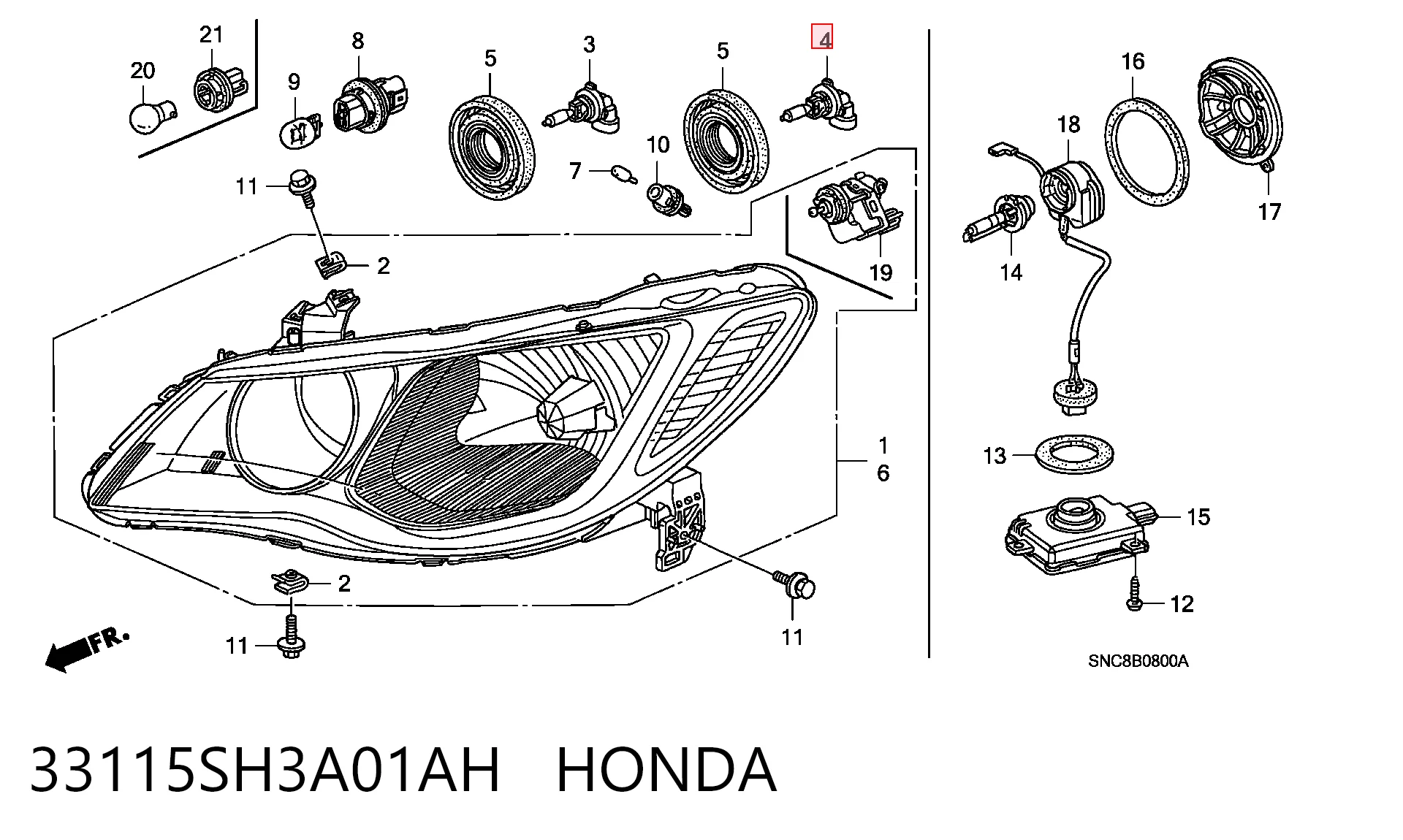 33115SH3A01AH Honda