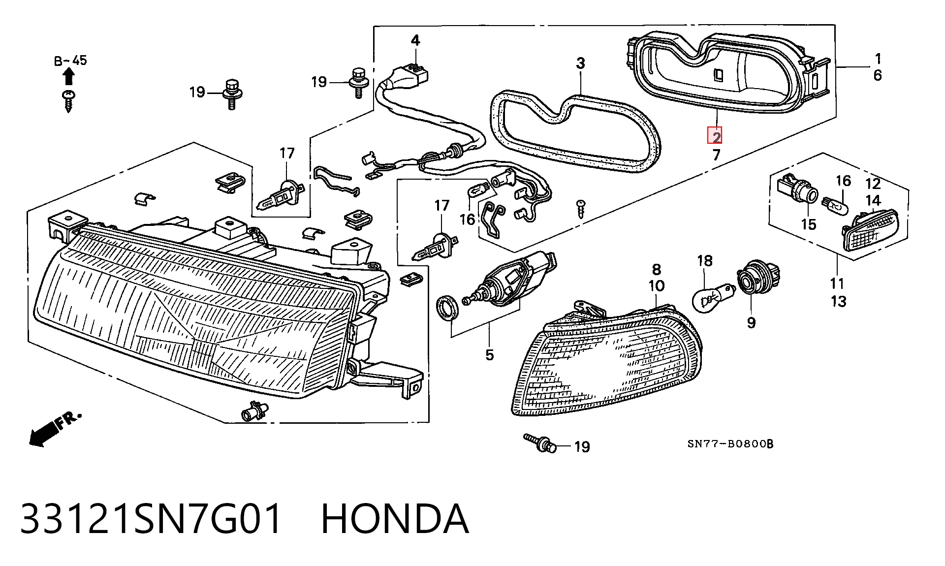 33121SN7G01 Honda