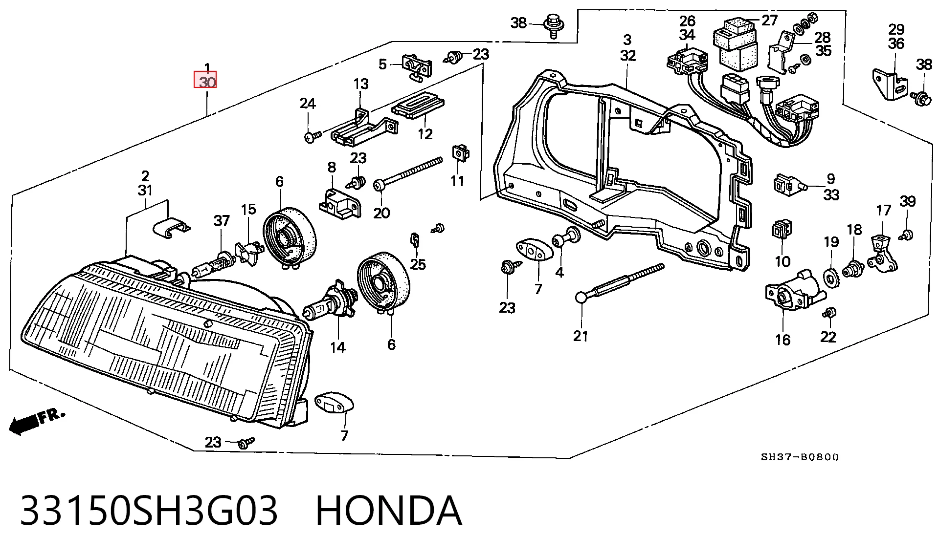 Comprar Faro izquierdo Honda Civic IV ED, EF a bajo precio