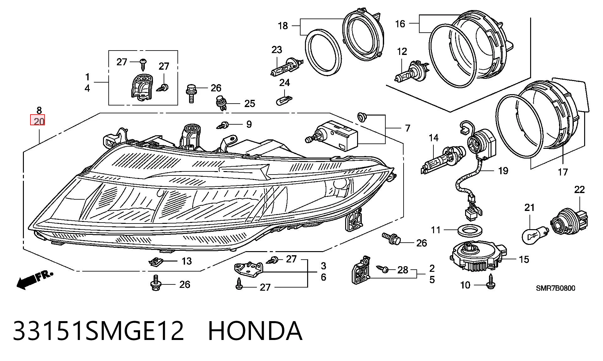 Comprar Faro izquierdo Honda Civic VIII FK, FN
