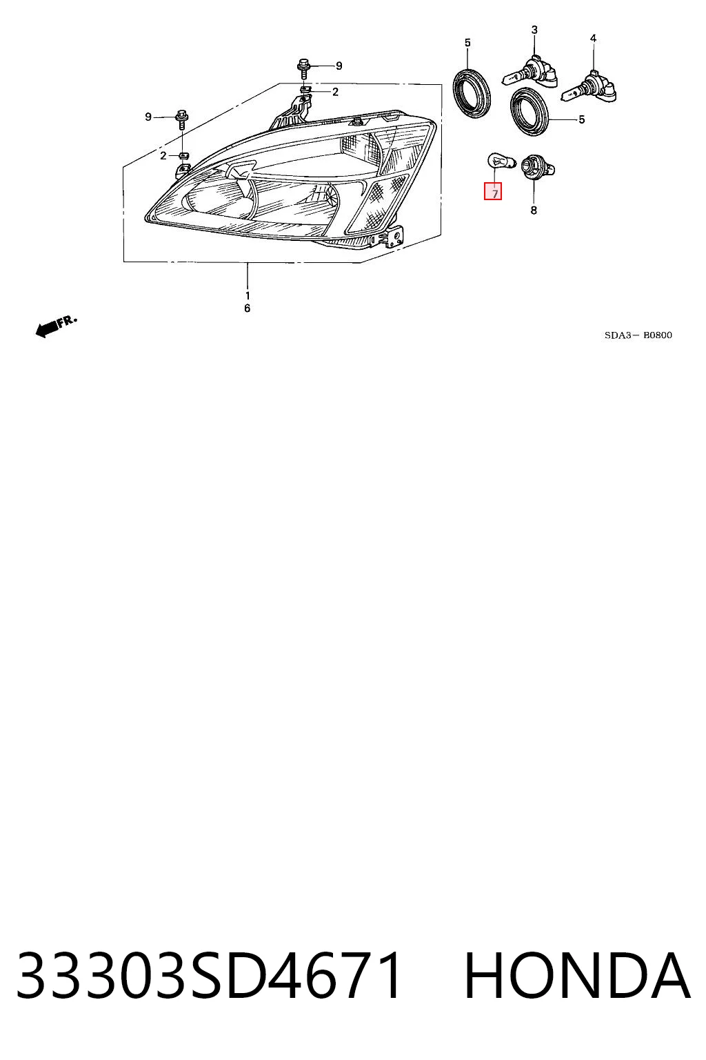 33303SD4671 Honda