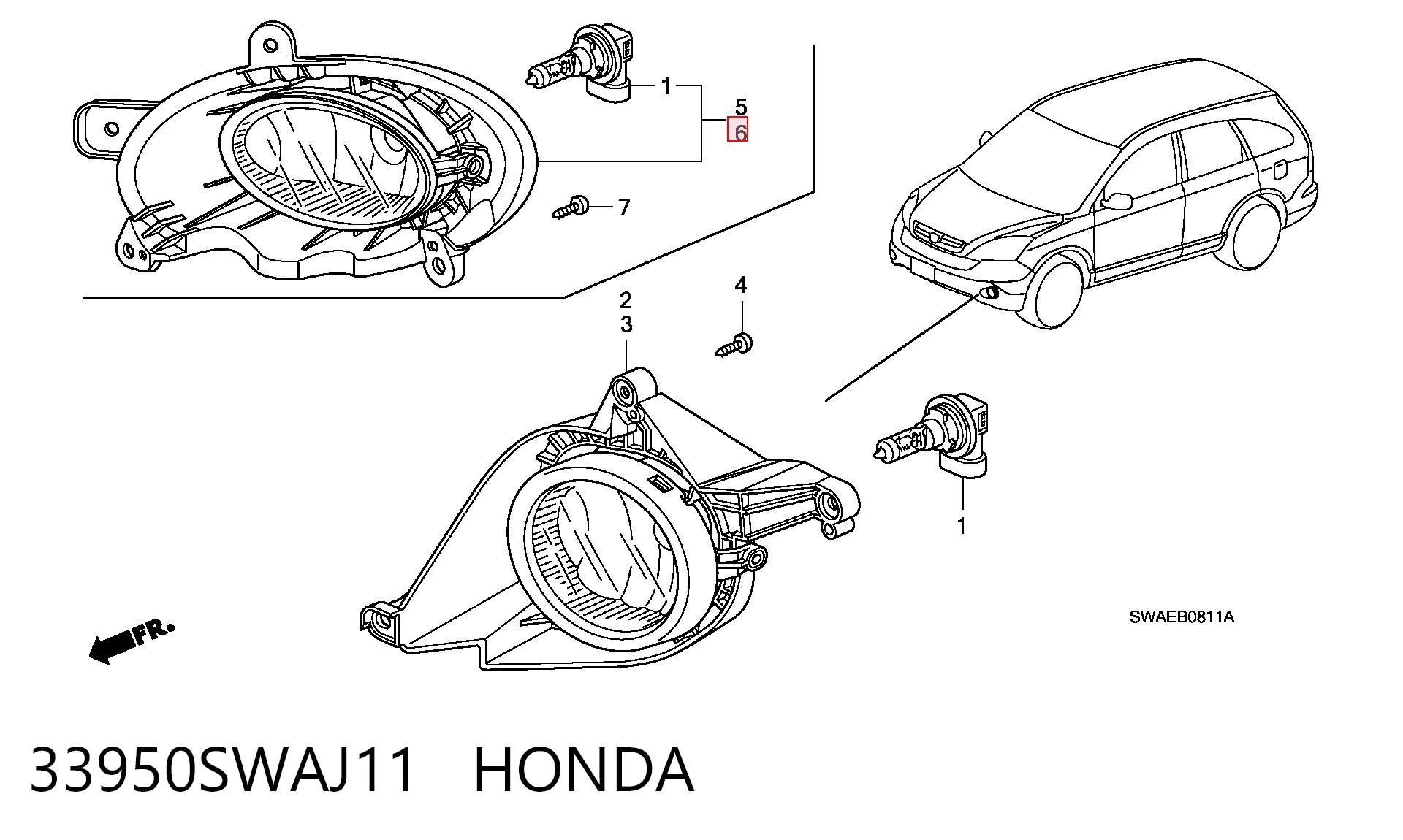 33950SWAJ11 Honda