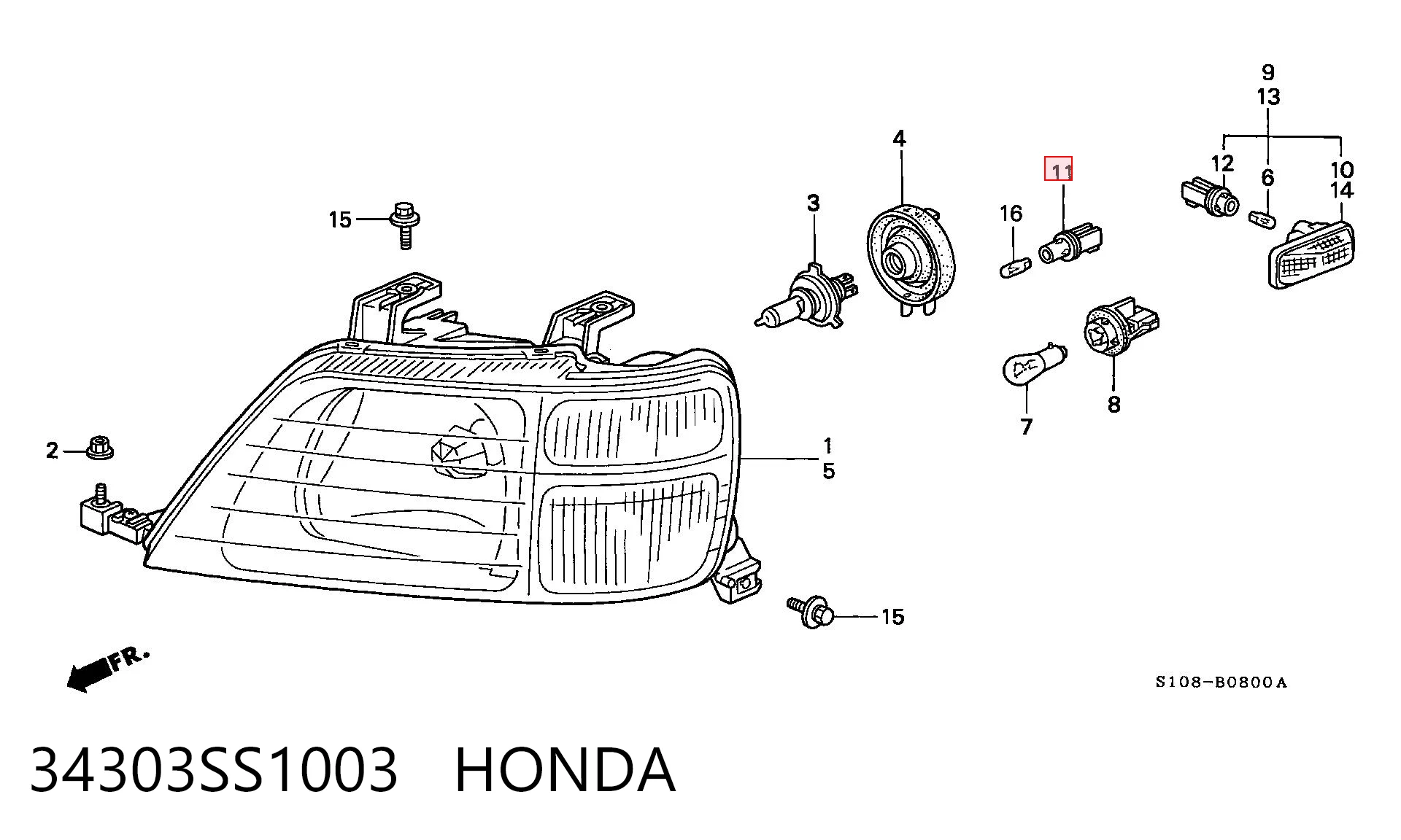 34303SS1003 Honda 