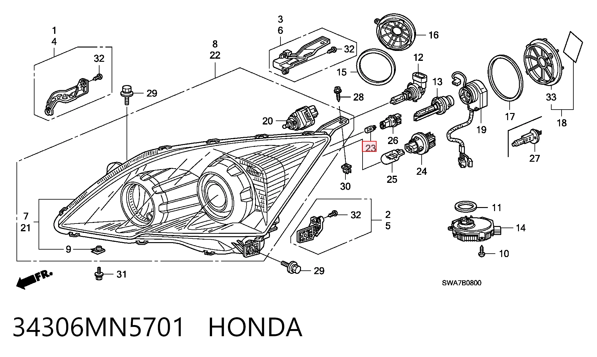 34306MN5701 Honda
