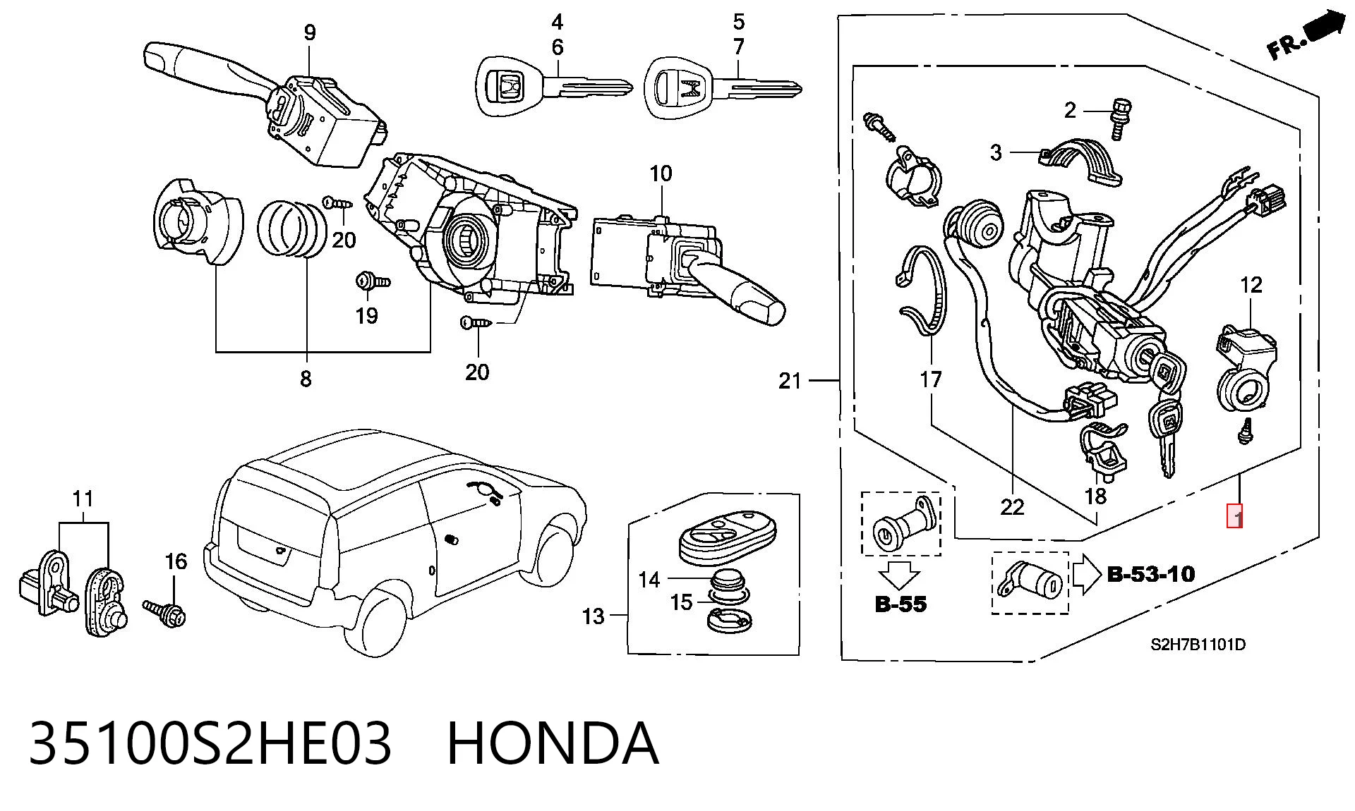 Comprar Cerradura de encendido Honda HR-V GH a bajo precio