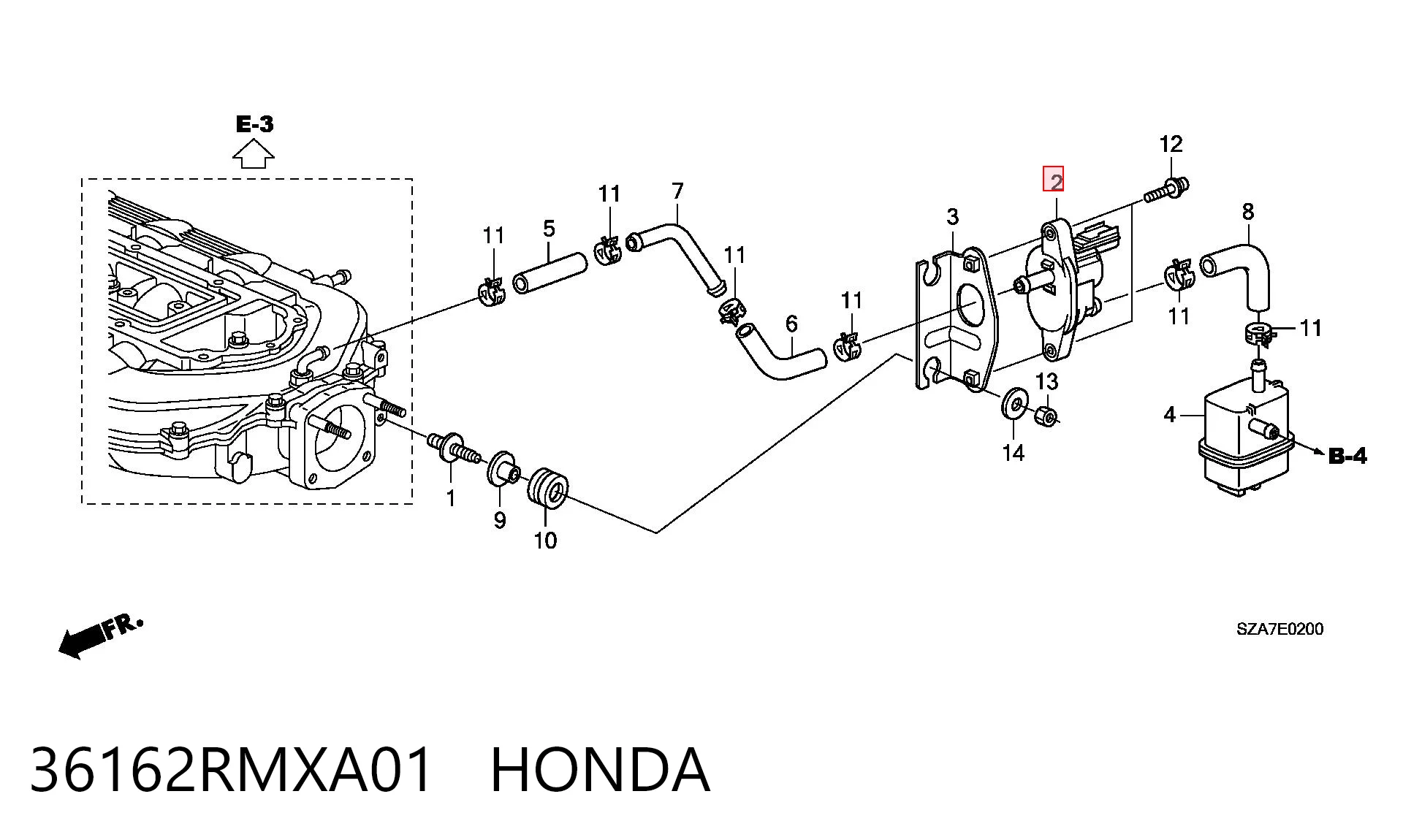 36162RMXA01 Honda Válvula de ventilación de gases del tanque de combustible