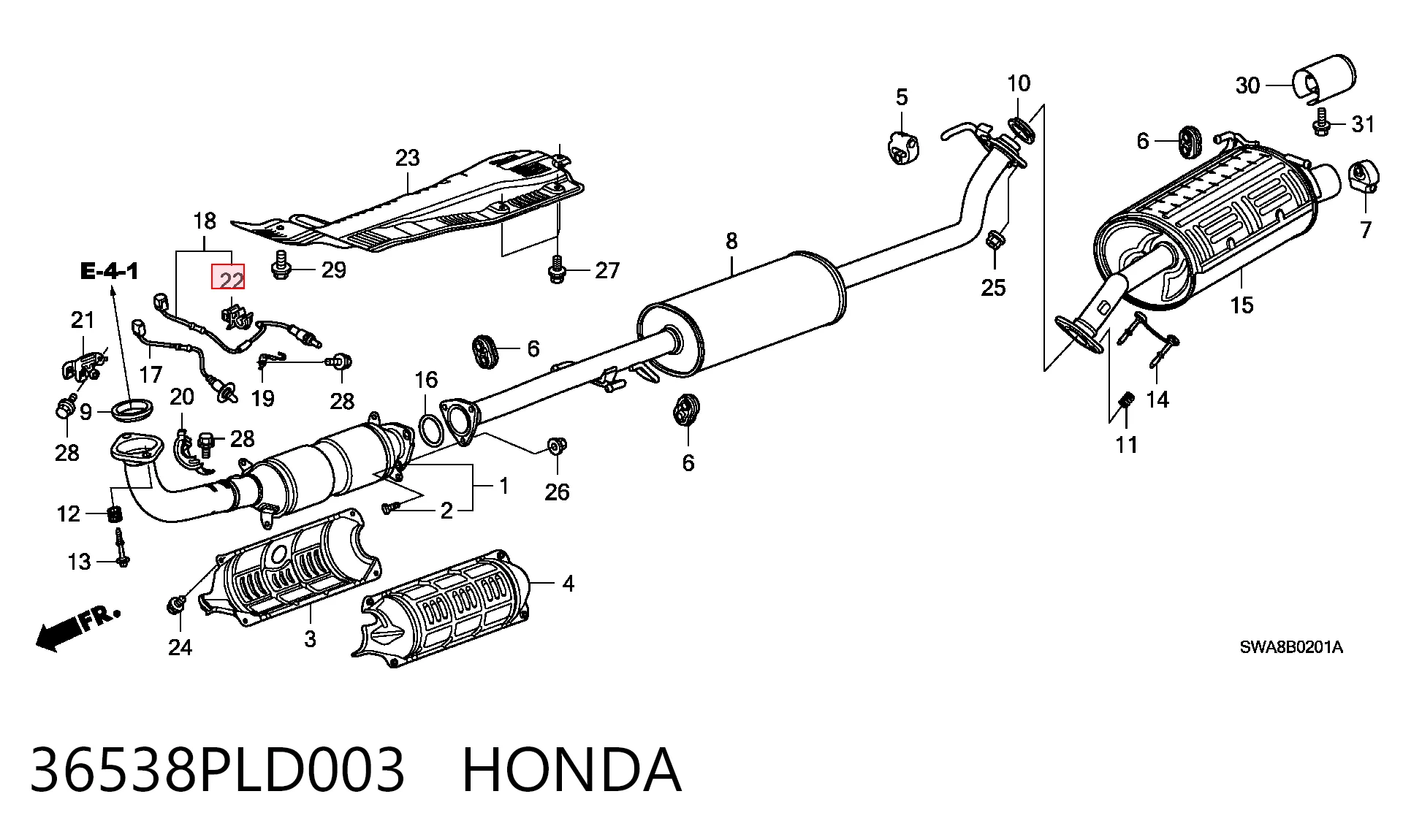 36538PLD003 Honda