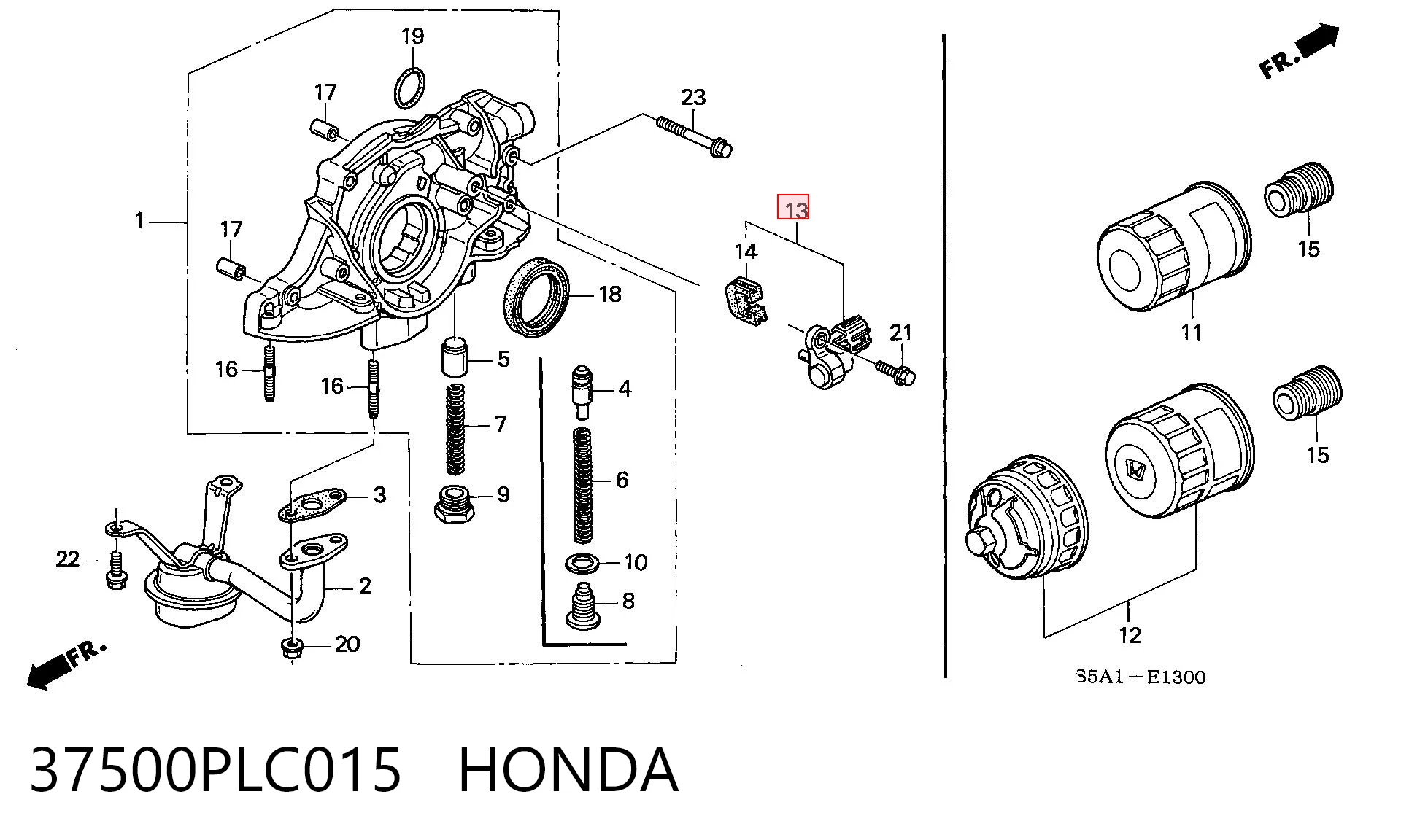 37500PLC015 Honda Sensor de posición del cigüeñal