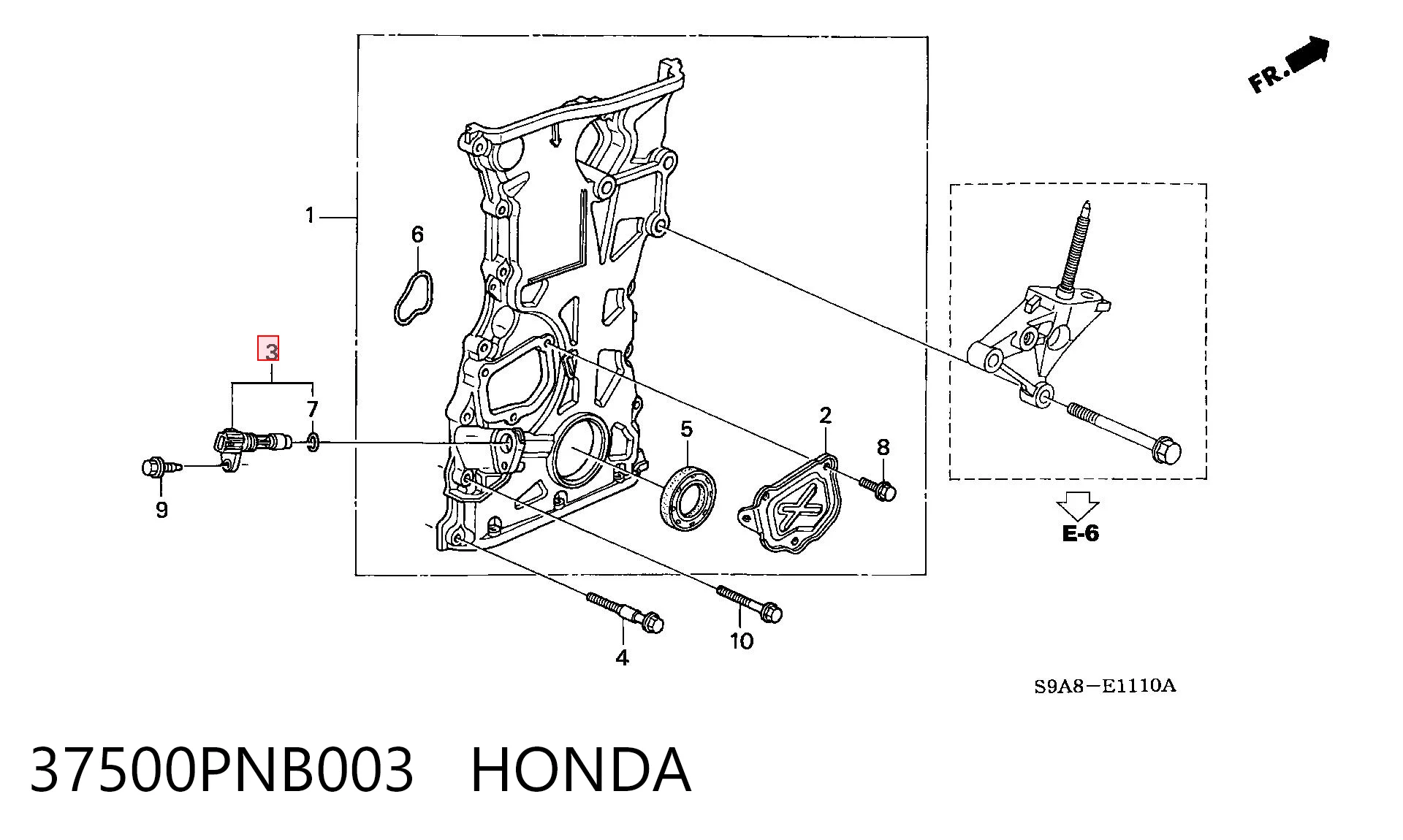 37500PNB003 Honda Sensor de posición del cigüeñal