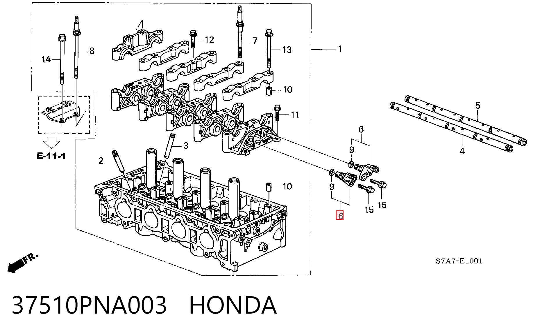 Sensor de posición de árbol de levas Honda Jazz  (GD, GE)