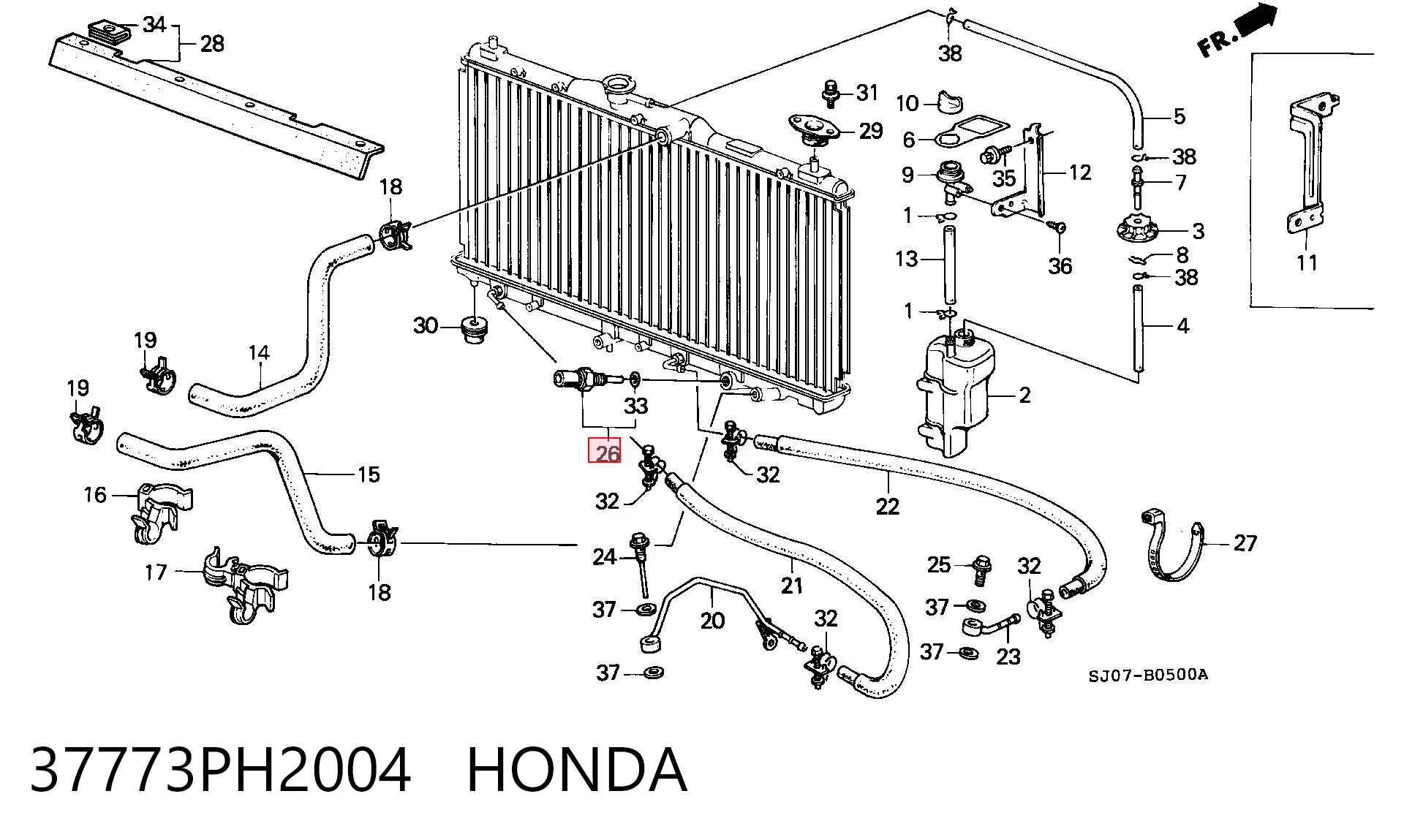  Sensor de temperatura Honda Accord 3