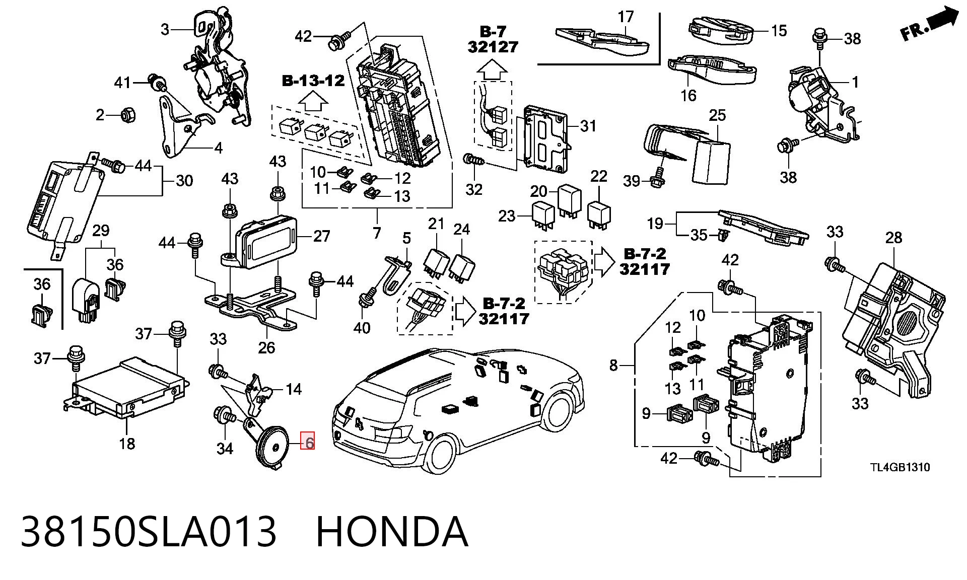 38150SLA013 Honda Claxon