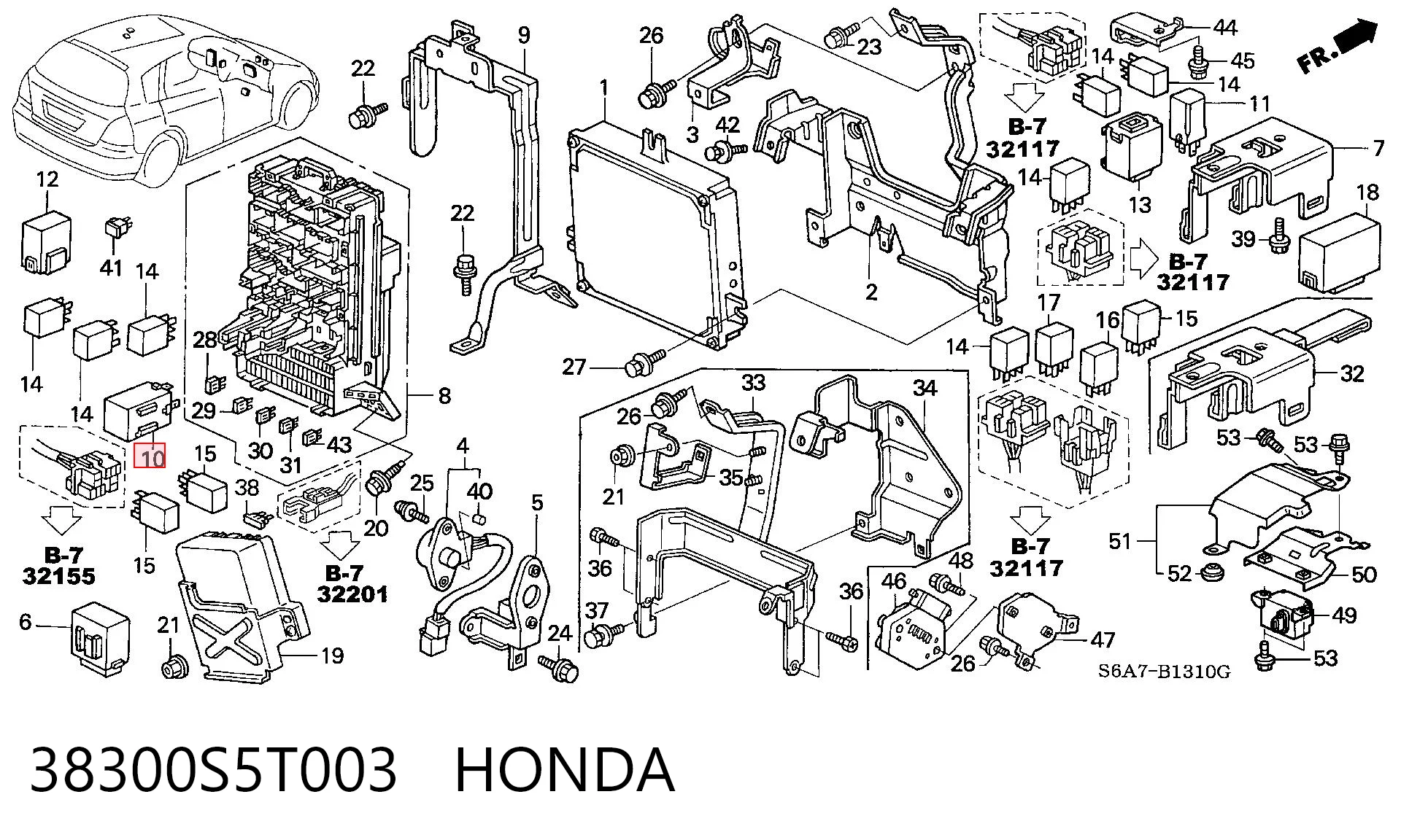 38300S5T003 Honda Intermitente de espejo