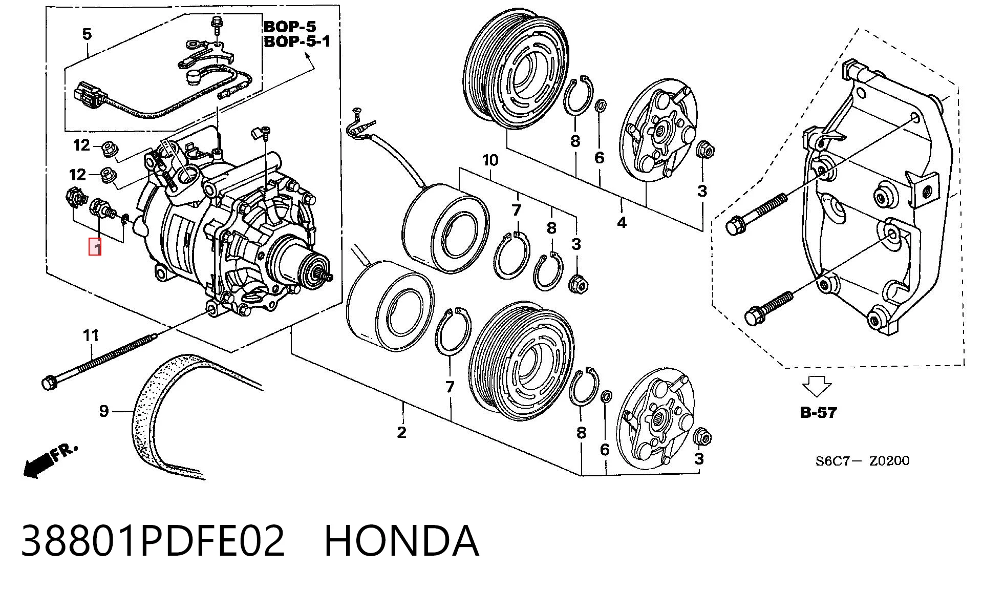38801PDFE02 Honda 