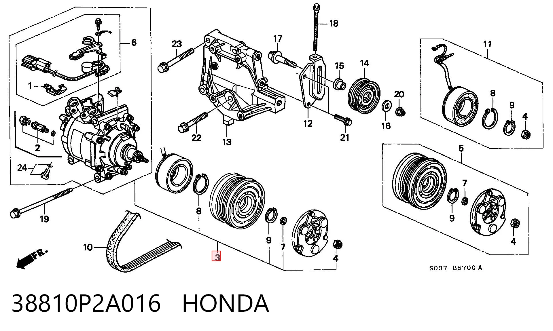 38810P2A016 Honda
